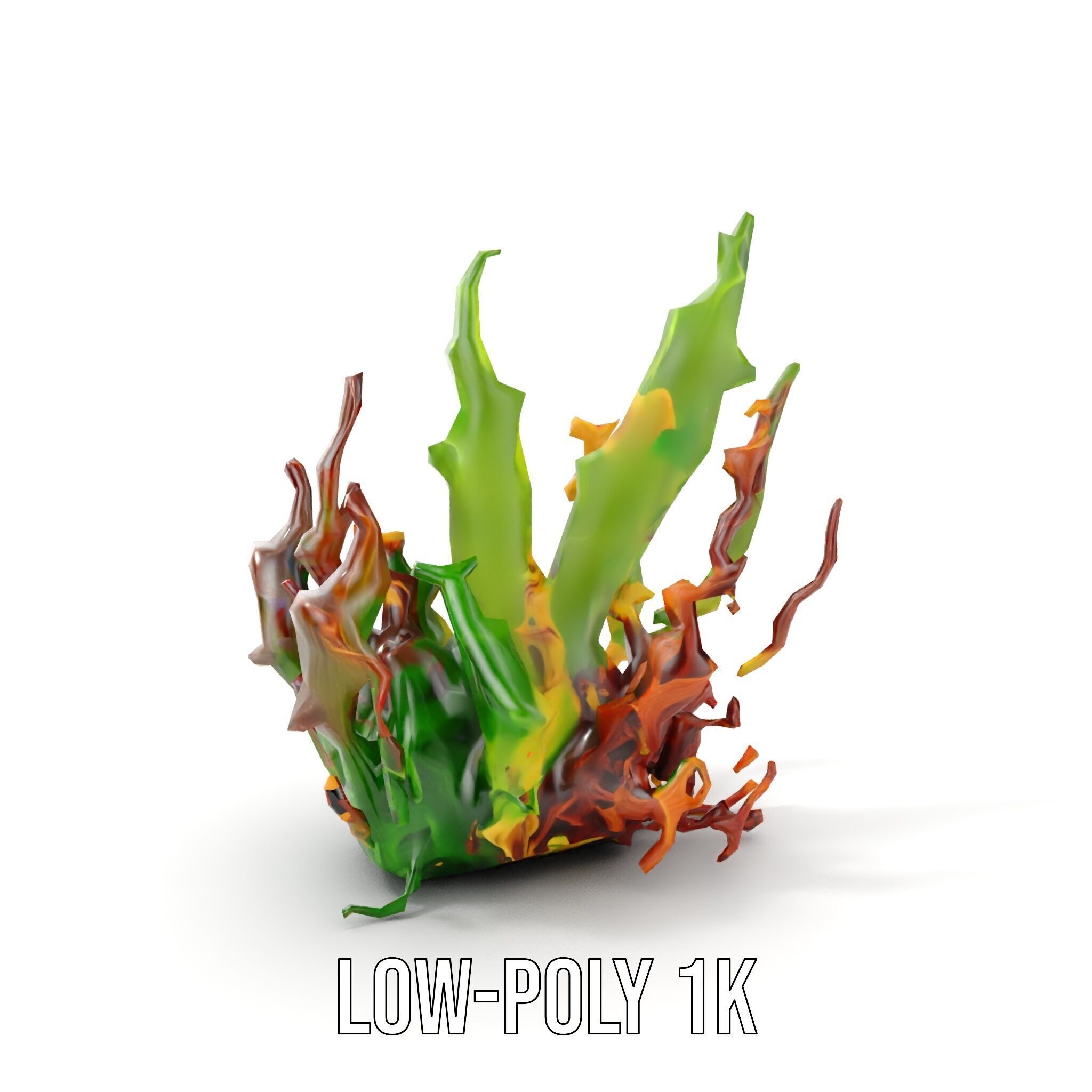Colorful Seaweed Model Pack High Detail D Render Low-poly 3D model_7