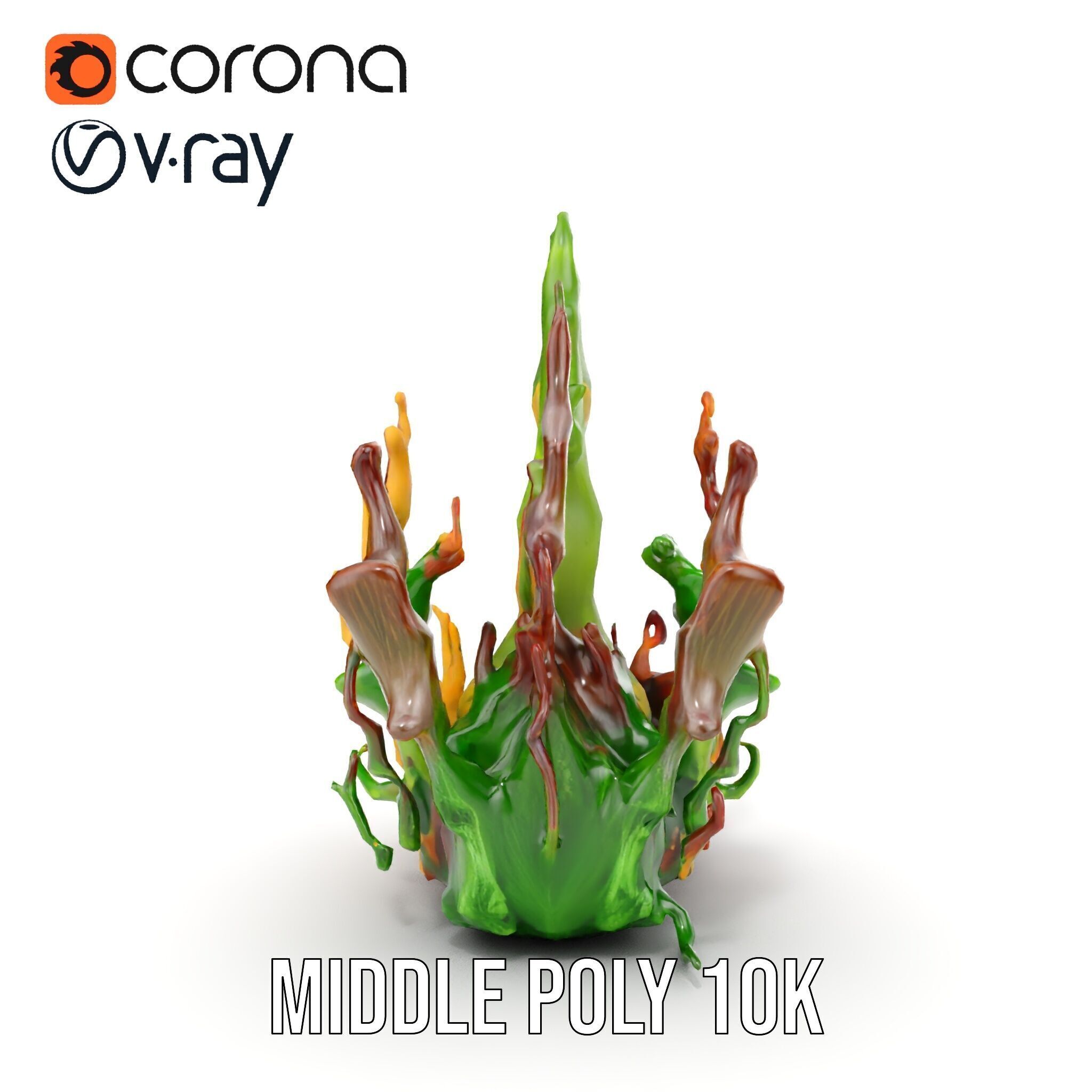 Colorful Seaweed Model Pack High Detail D Render Low-poly 3D model_19