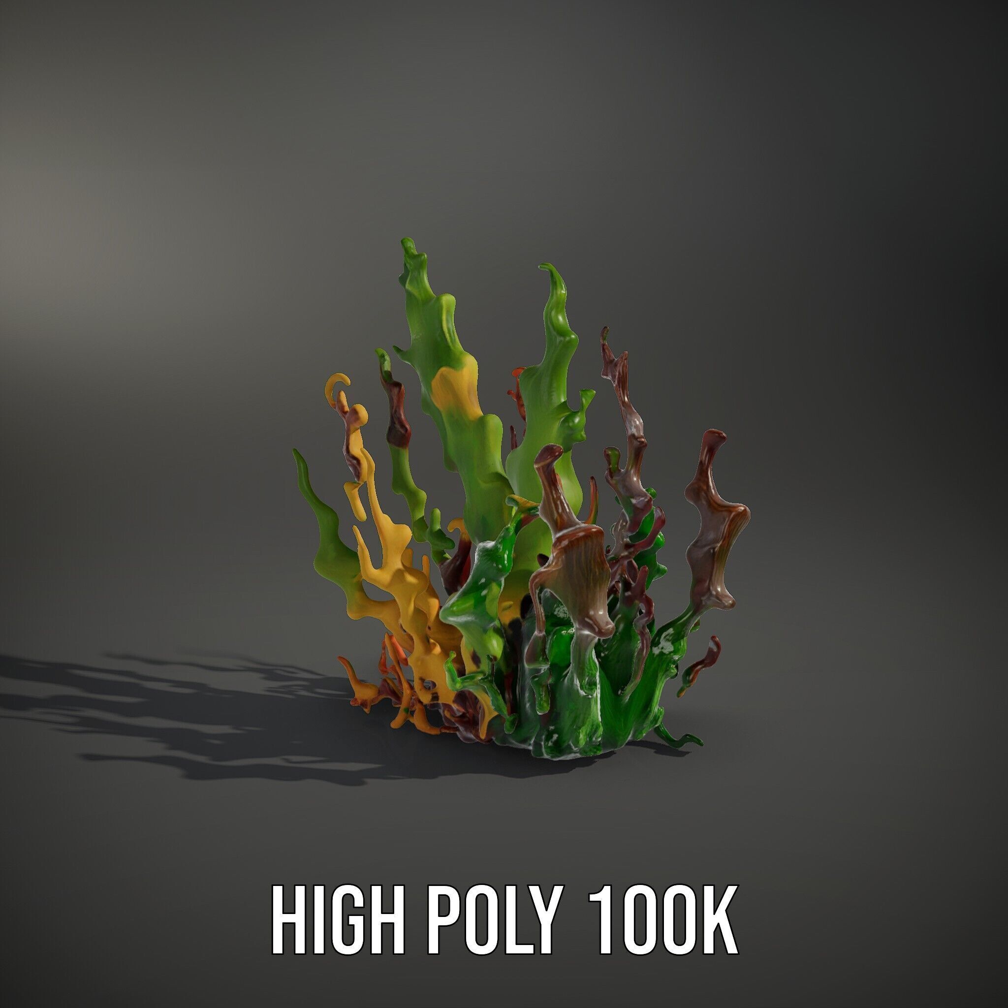 Colorful Seaweed Model Pack High Detail D Render Low-poly 3D model_14