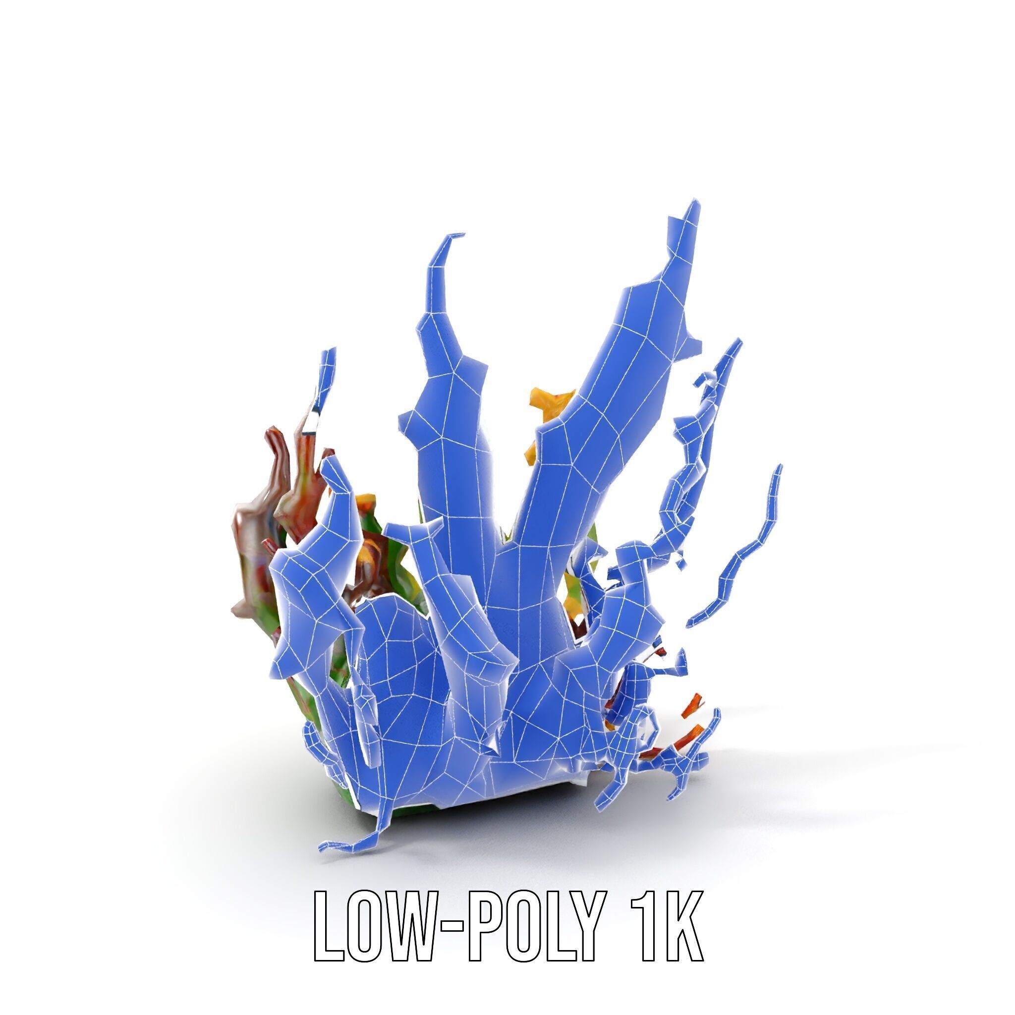 Colorful Seaweed Model Pack High Detail D Render Low-poly 3D model_31