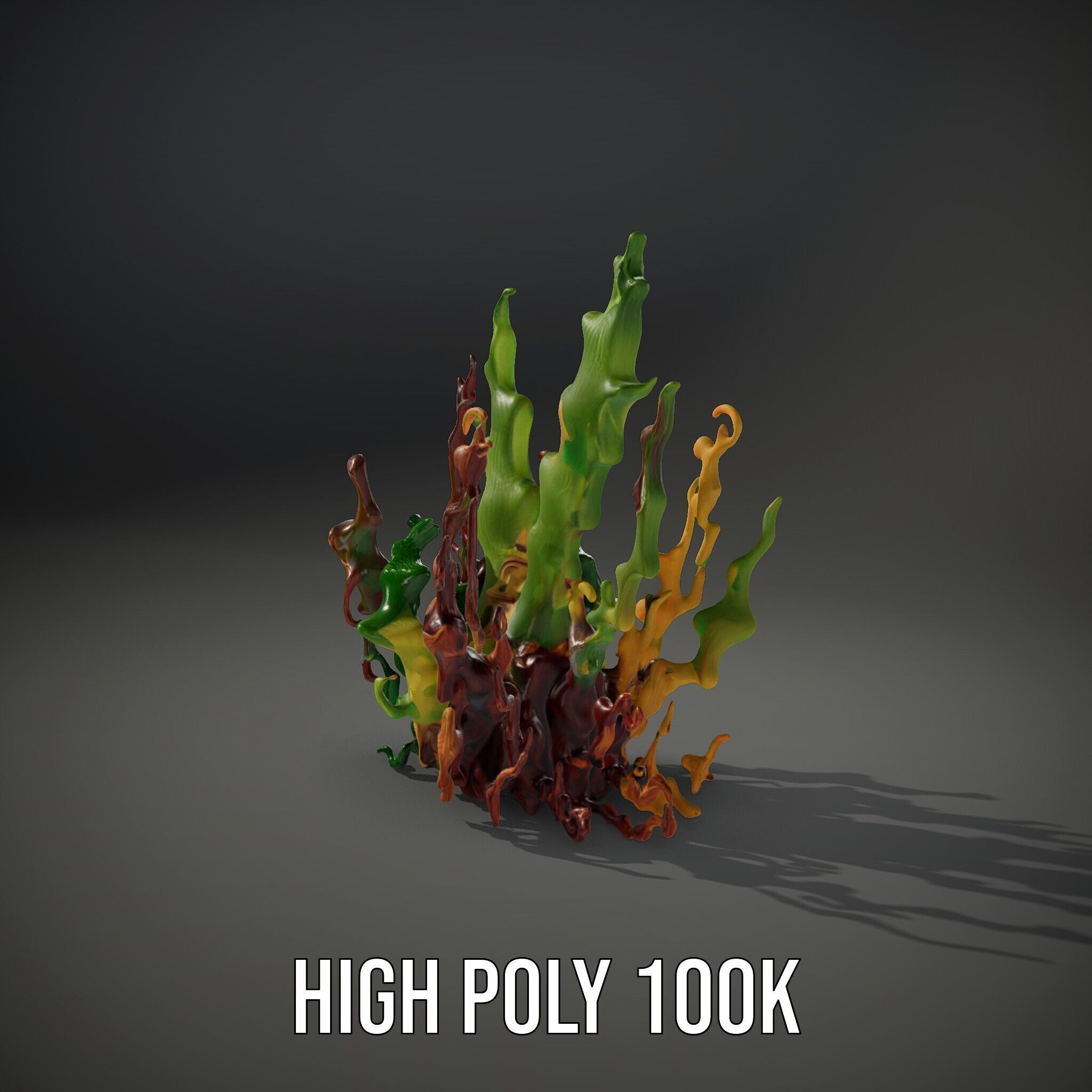 Colorful Seaweed Model Pack High Detail D Render Low-poly 3D model_11