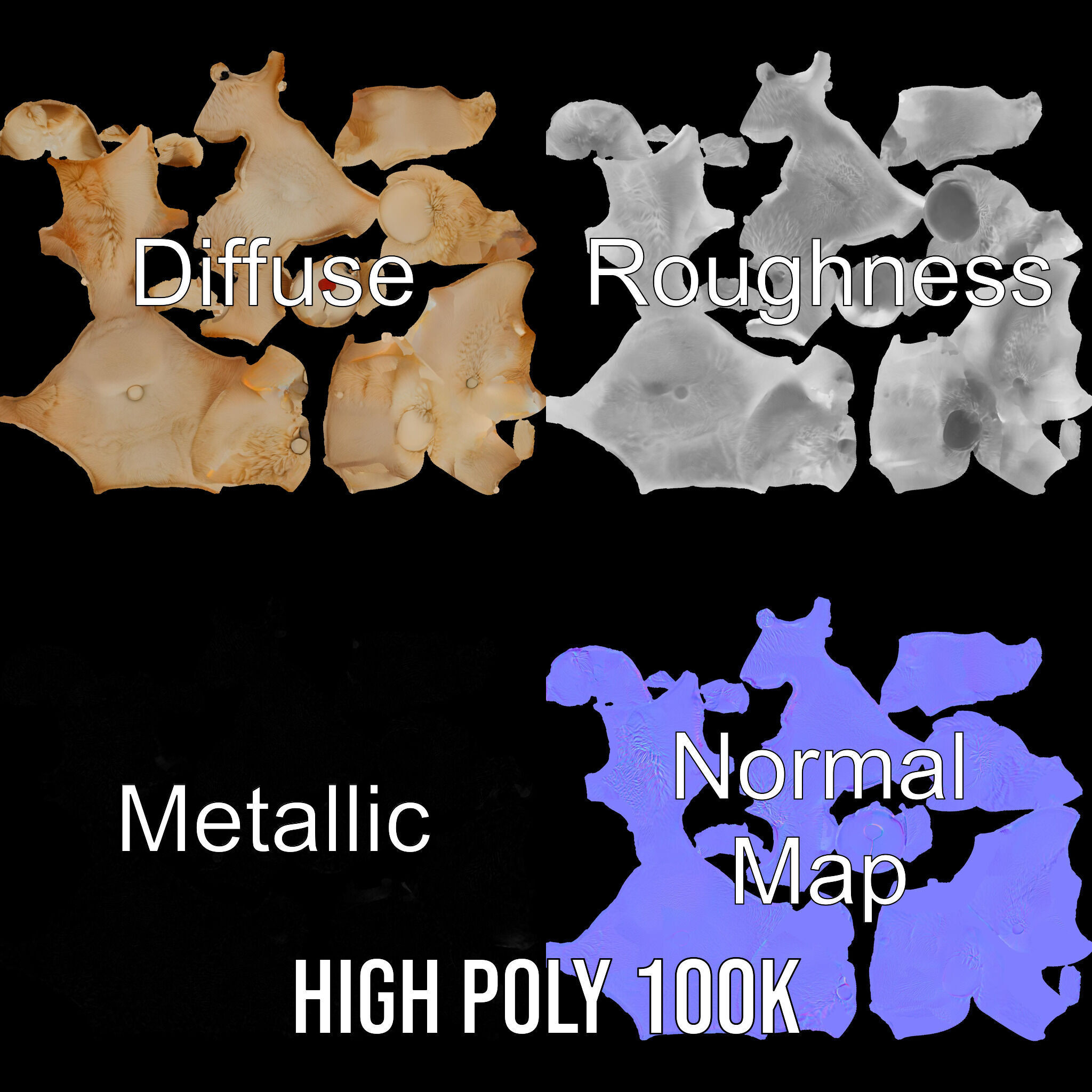 Teddy Bear Cute Plush Model Pack Low-poly 3D model_3