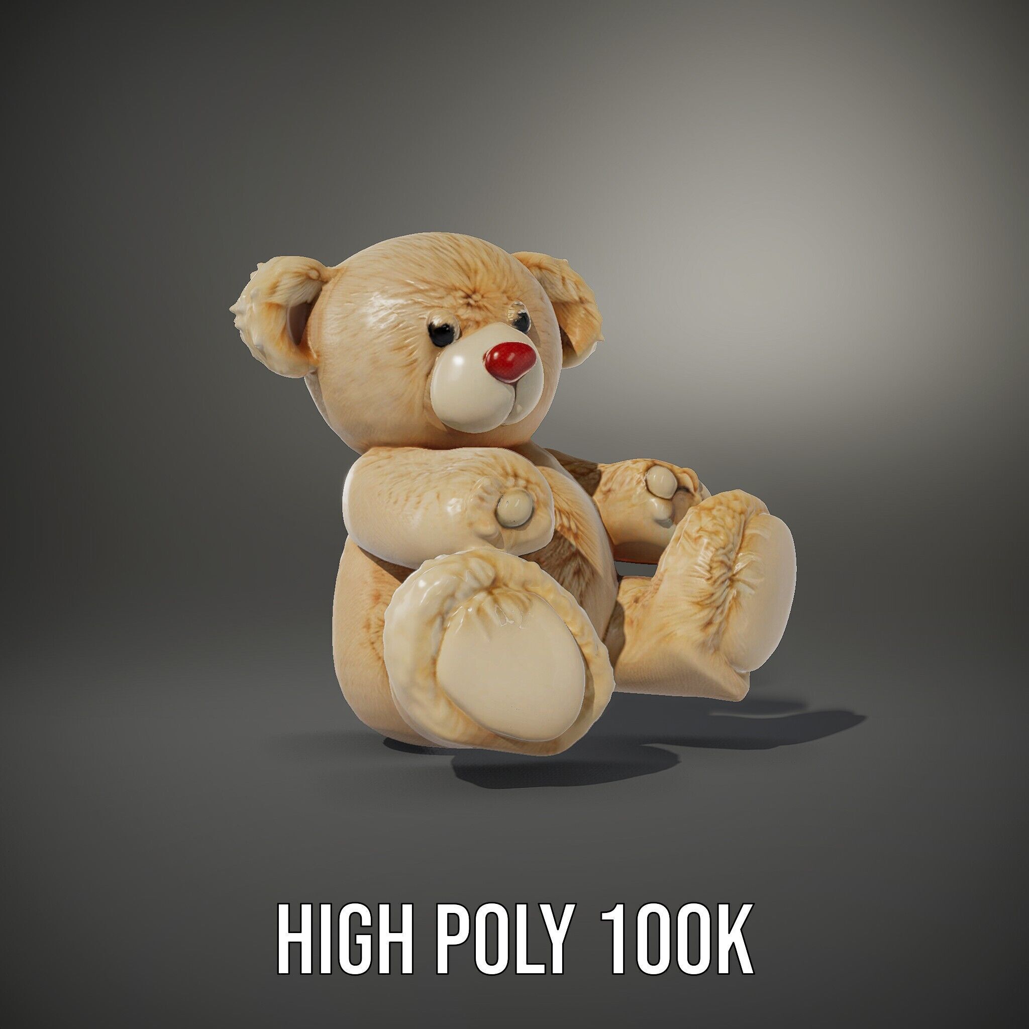 Teddy Bear Cute Plush Model Pack Low-poly 3D model_11