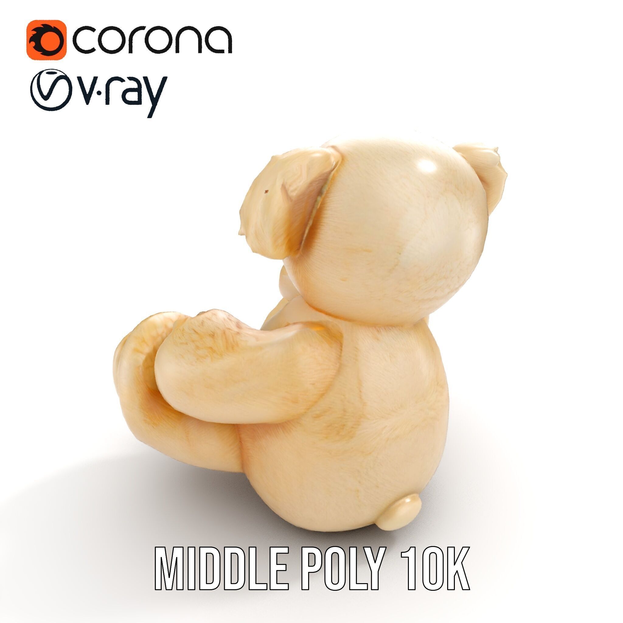 Teddy Bear Cute Plush Model Pack Low-poly 3D model_9