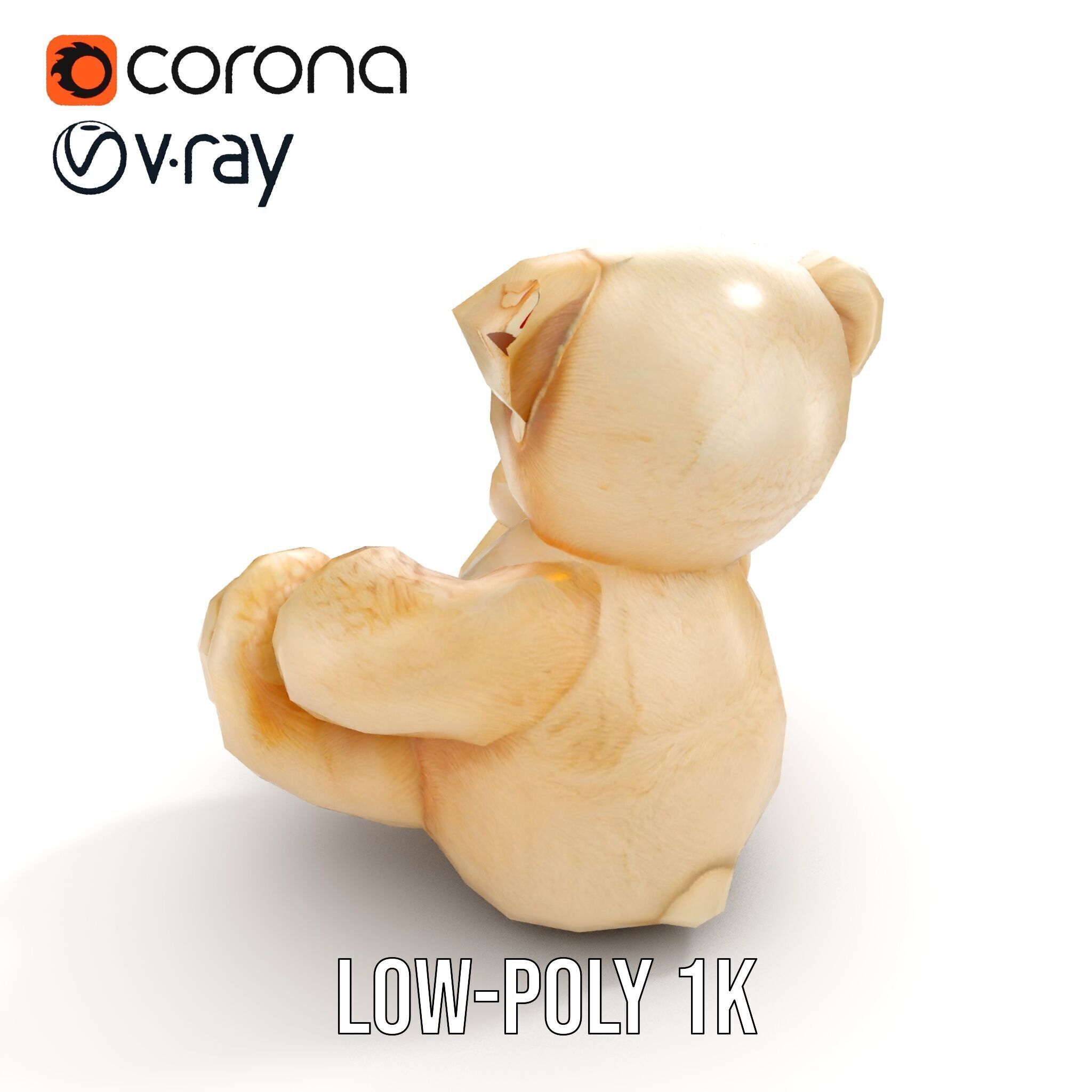 Teddy Bear Cute Plush Model Pack Low-poly 3D model_18