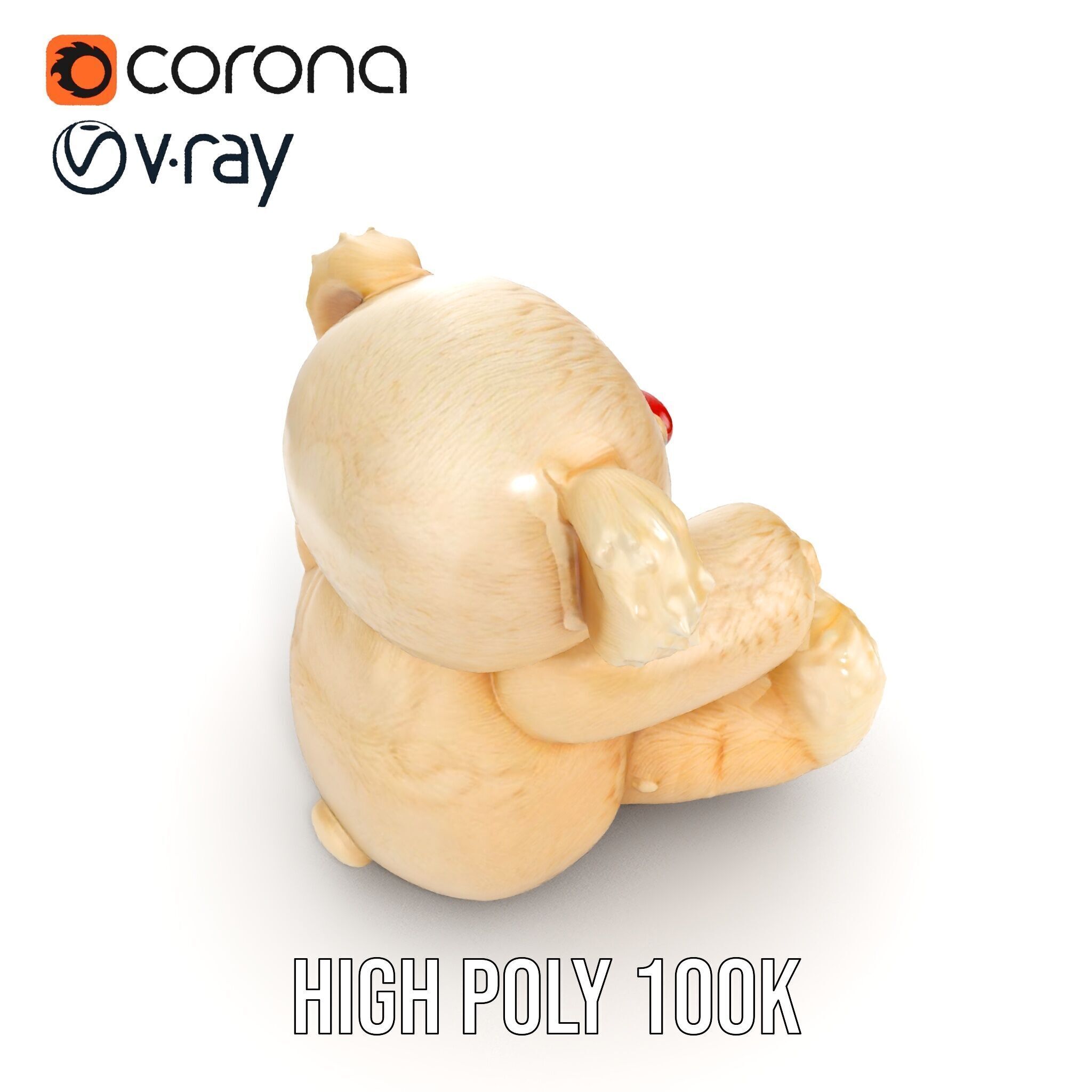 Teddy Bear Cute Plush Model Pack Low-poly 3D model_35