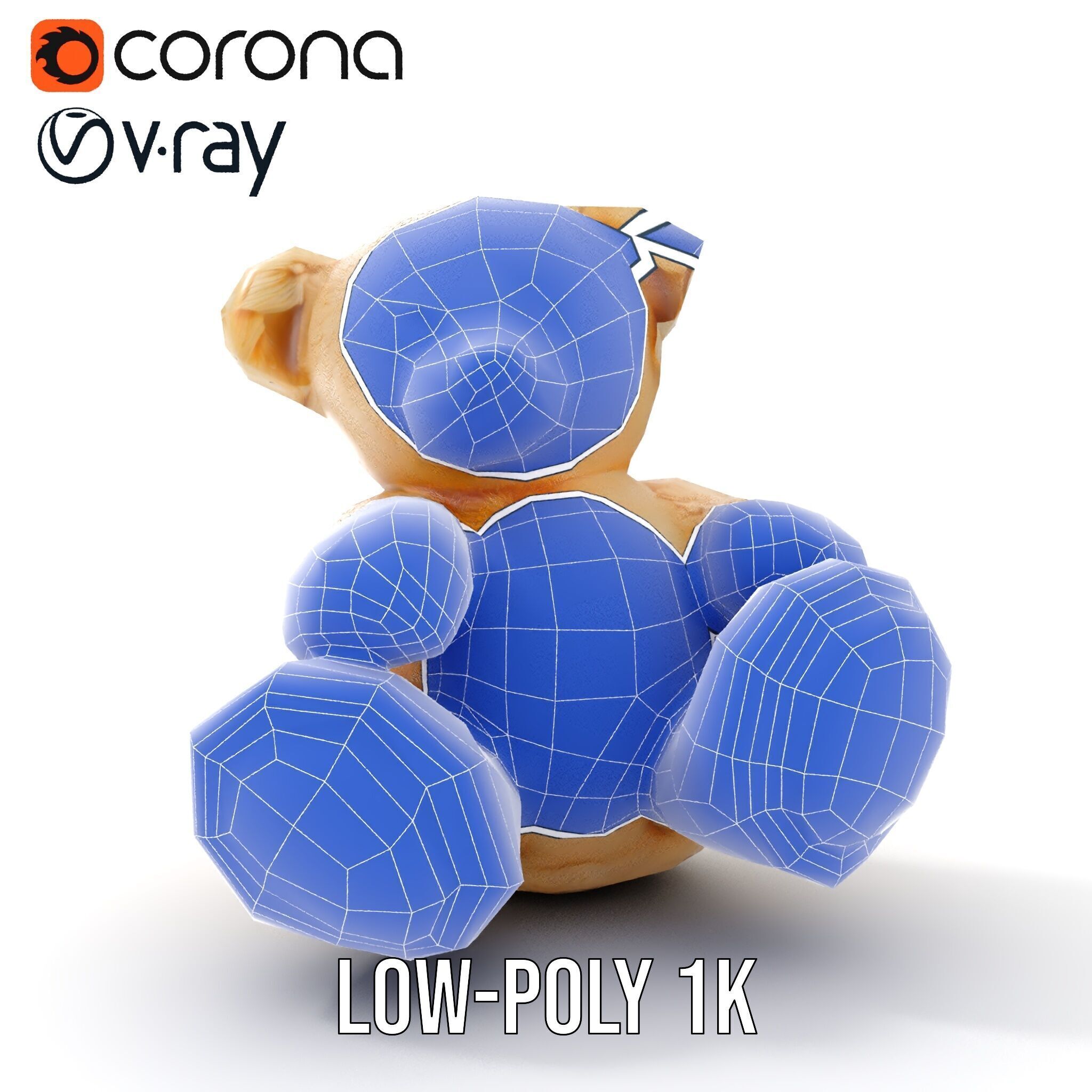 Teddy Bear Cute Plush Model Pack Low-poly 3D model_20