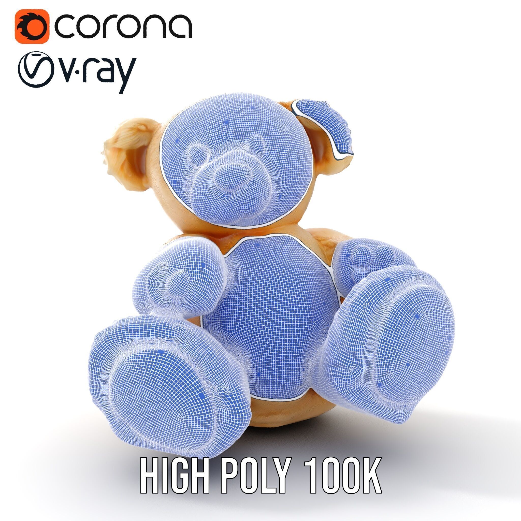 Teddy Bear Cute Plush Model Pack Low-poly 3D model_36