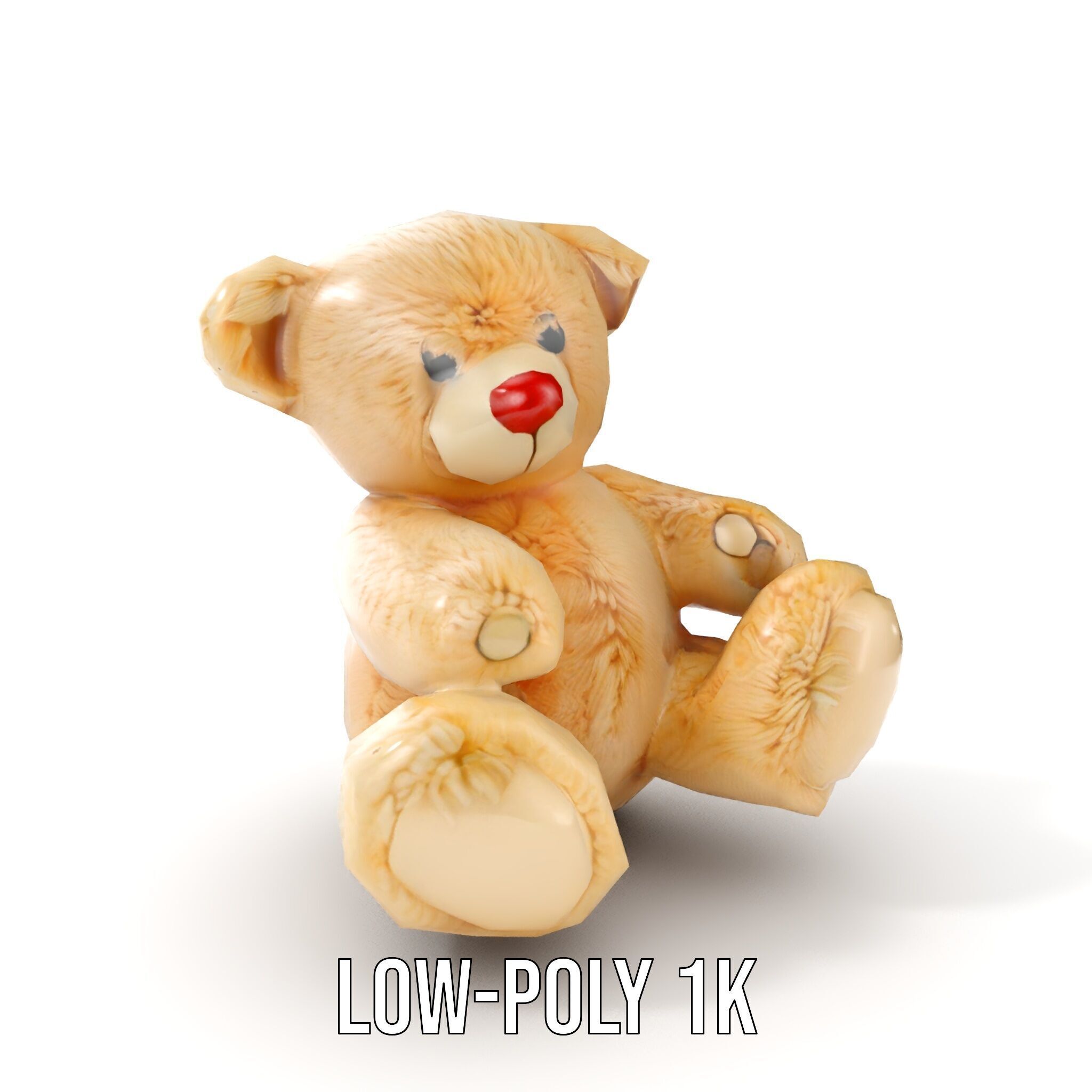 Teddy Bear Cute Plush Model Pack Low-poly 3D model_7