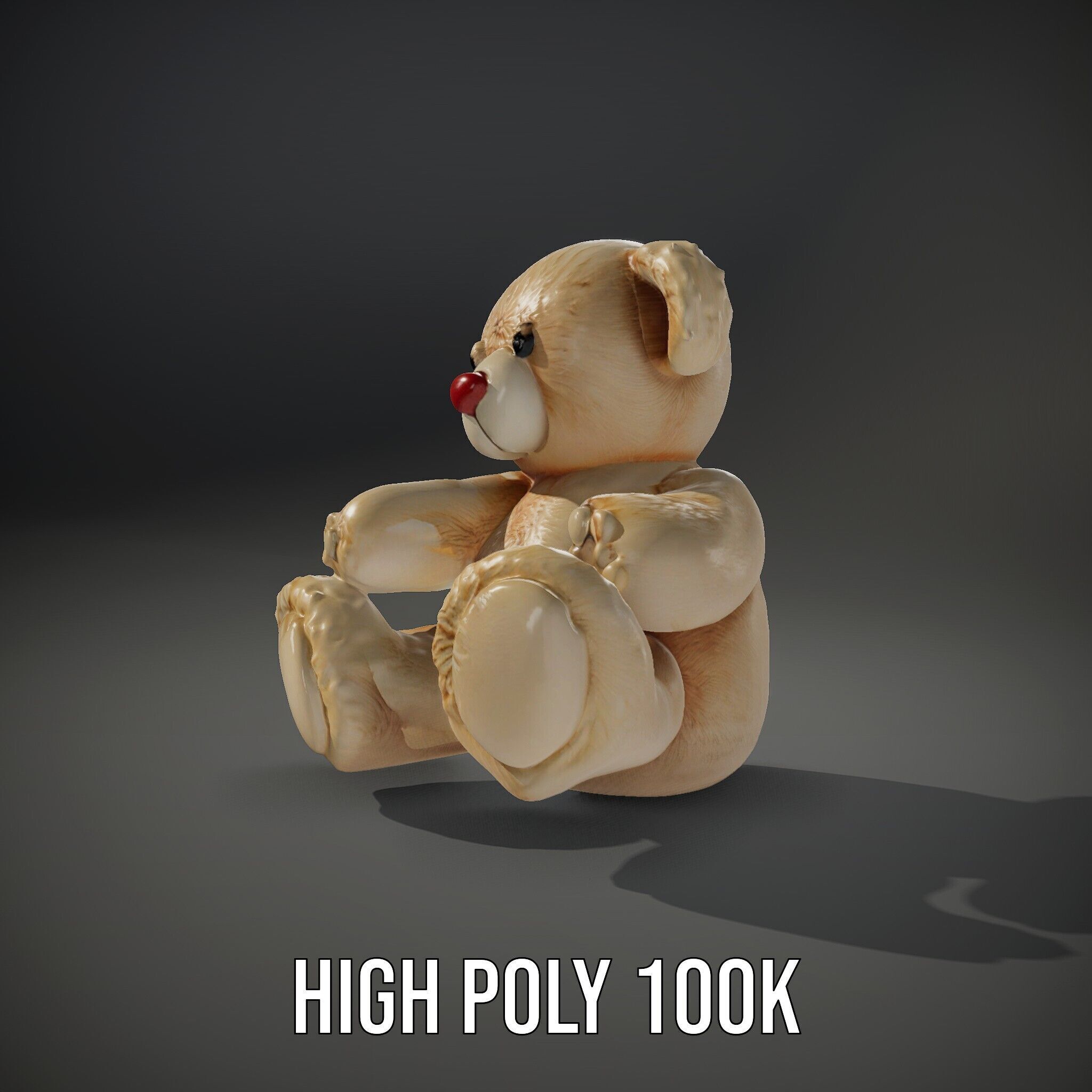 Teddy Bear Cute Plush Model Pack Low-poly 3D model_14