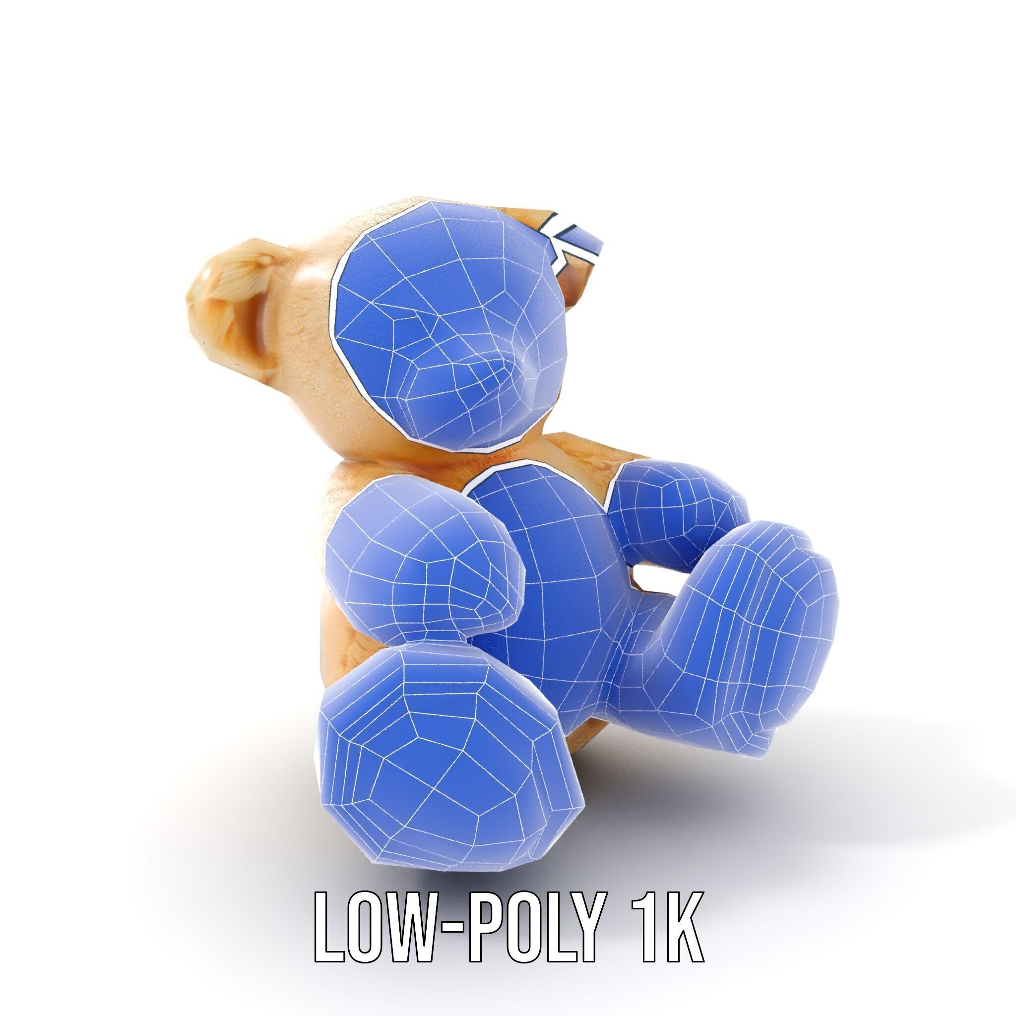 Teddy Bear Cute Plush Model Pack Low-poly 3D model_16
