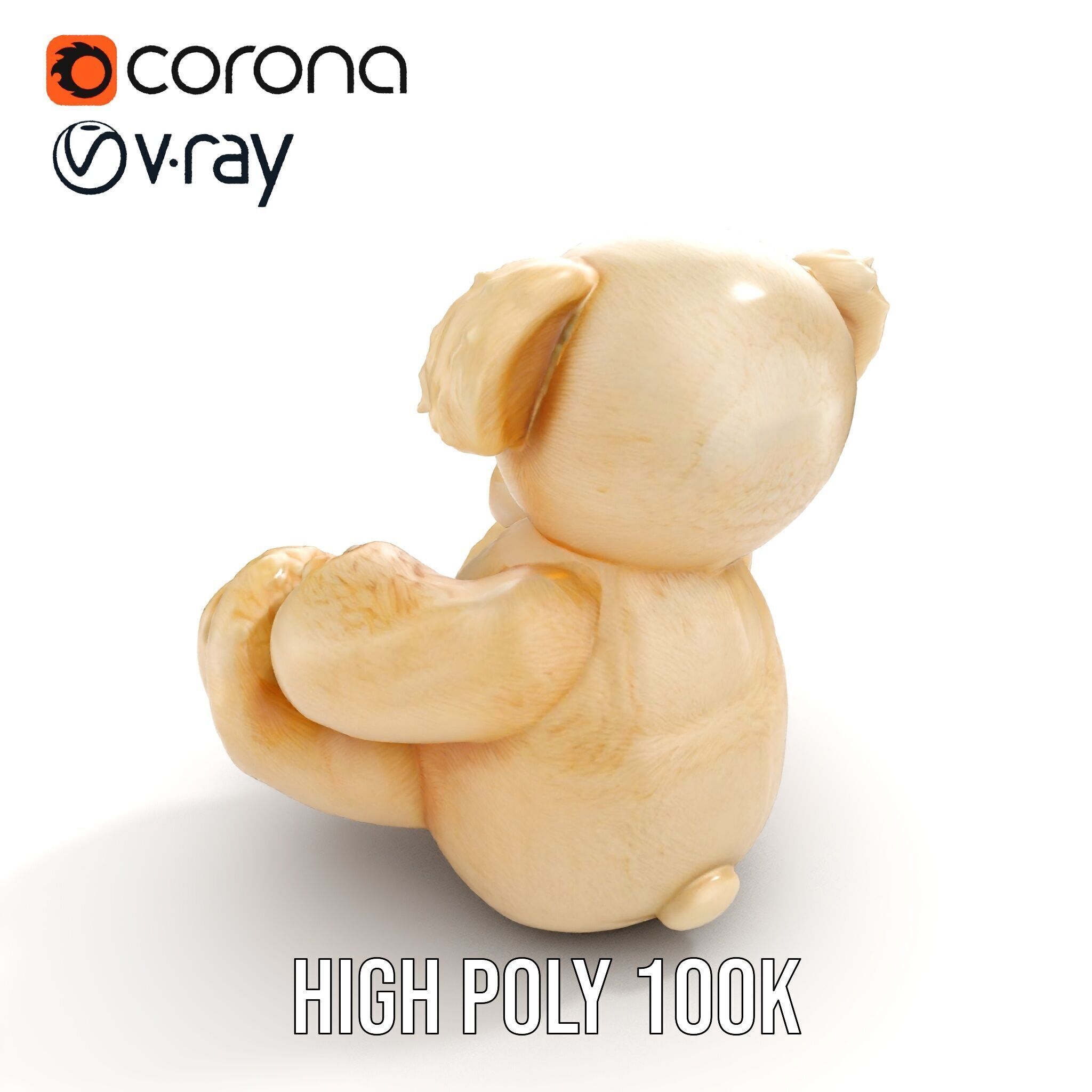 Teddy Bear Cute Plush Model Pack Low-poly 3D model_21