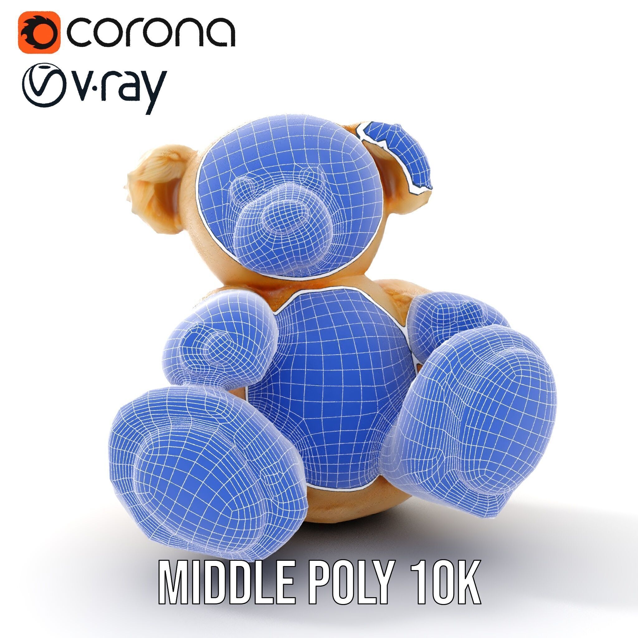 Teddy Bear Cute Plush Model Pack Low-poly 3D model_22