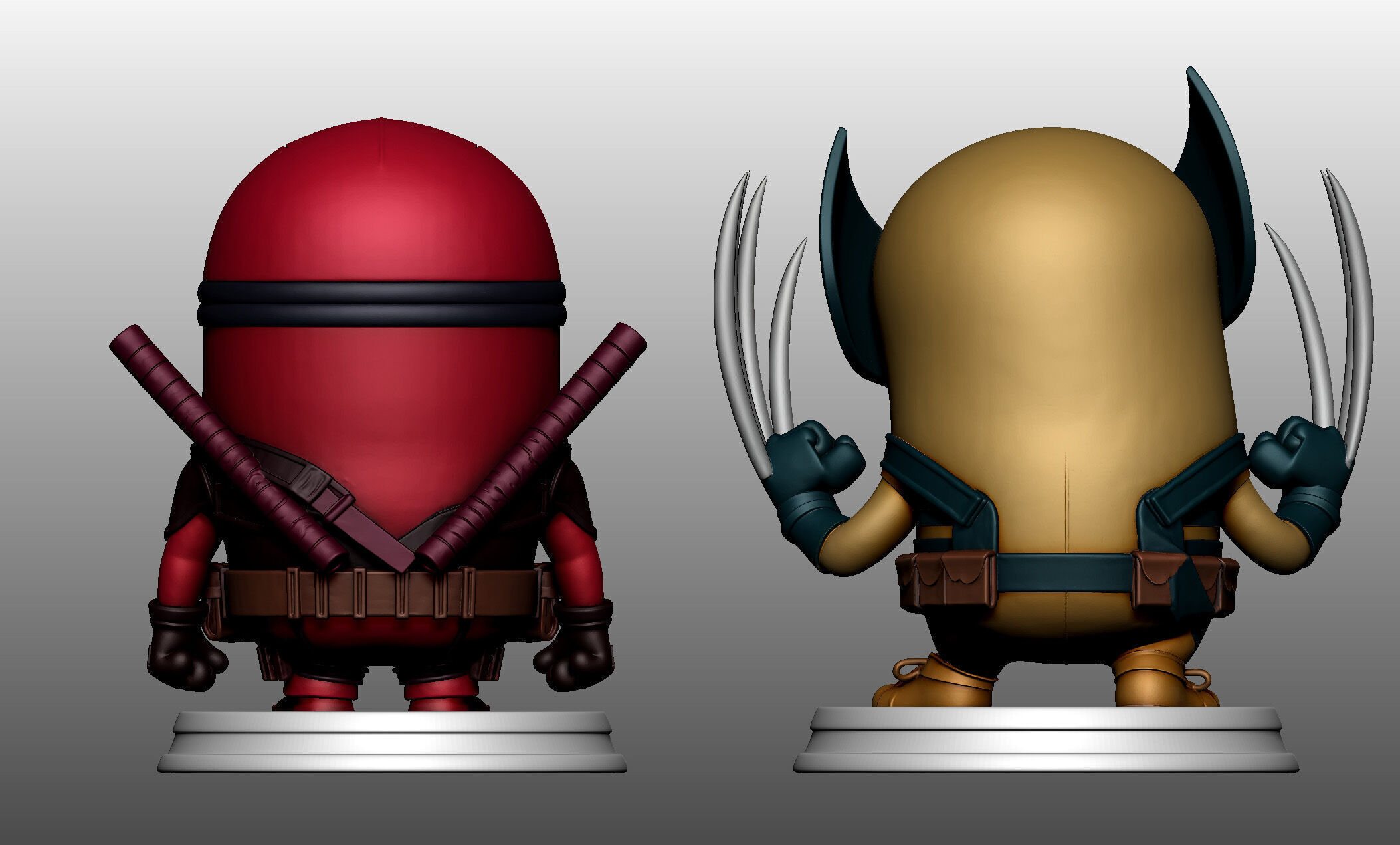Minion X wolverine - deadpool 3D print model_3