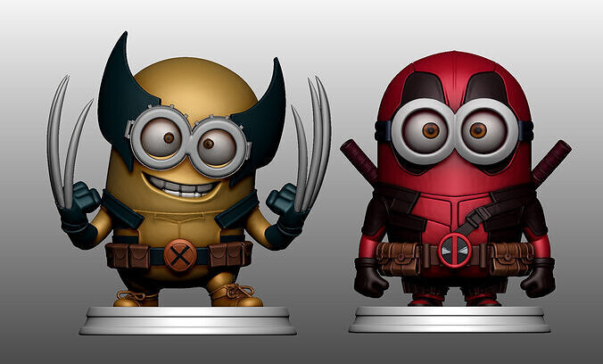 Minion X wolverine - deadpool 3D print model