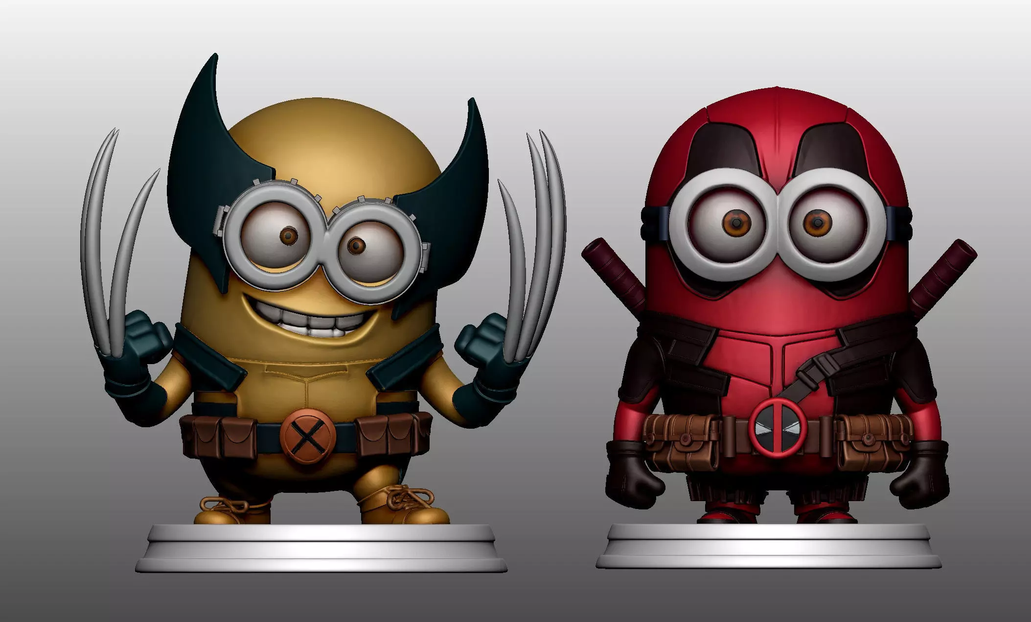Minion X wolverine - deadpool 3D print model_0