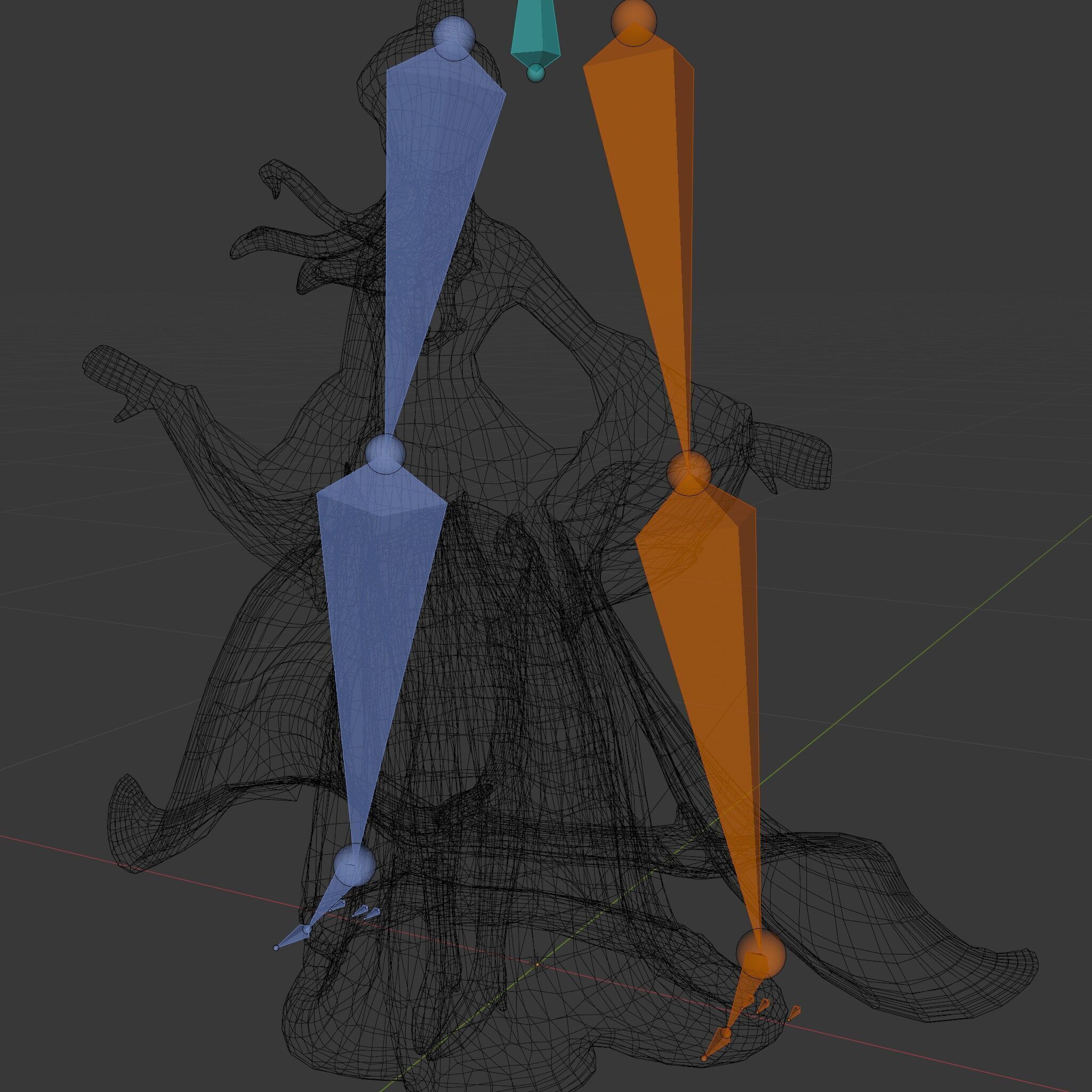 Elegant Princess Character Model Rigged and Animated Low-poly 3D model_6