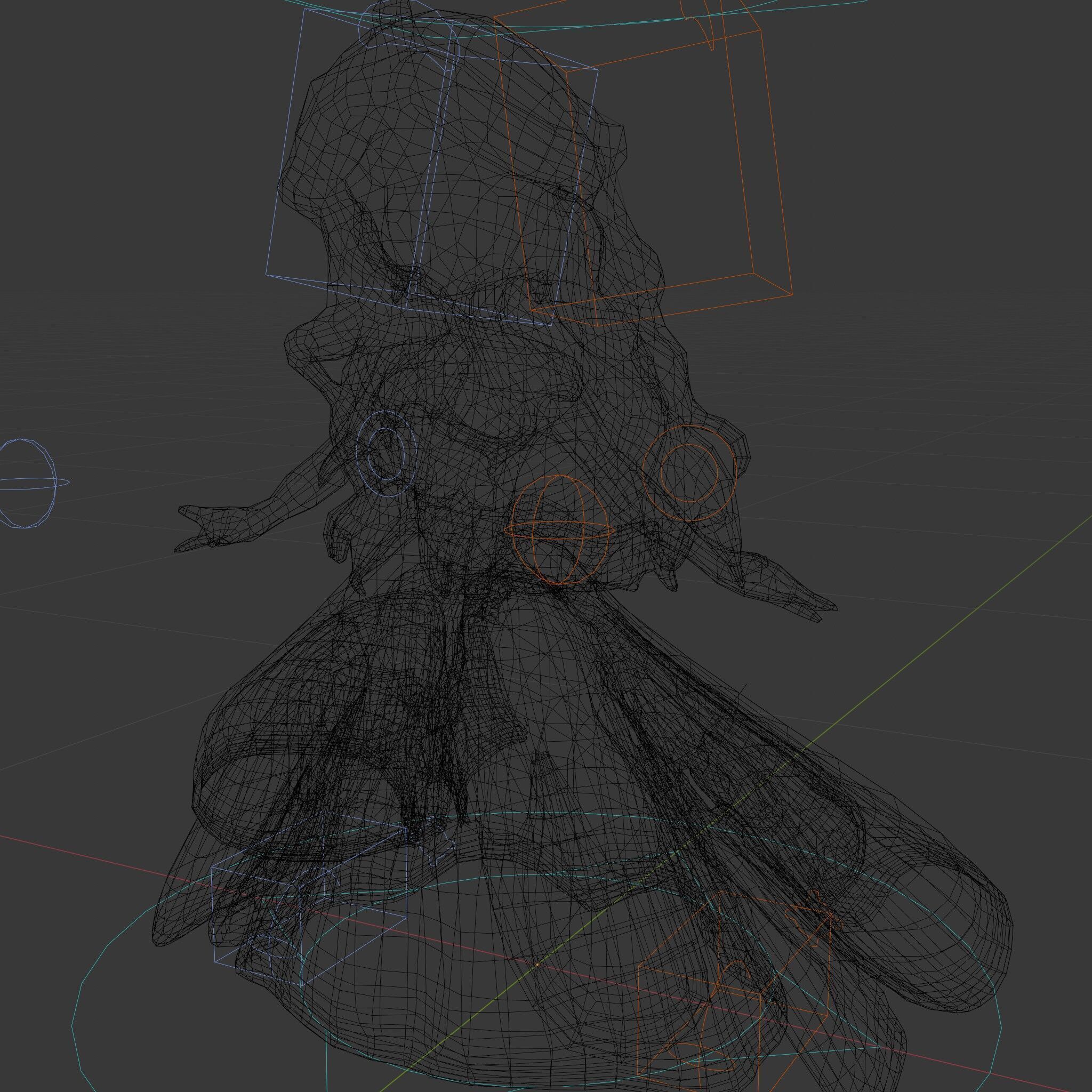 Enchanted Forest Fairy Princess Rigged and Animated Low-poly 3D model_8