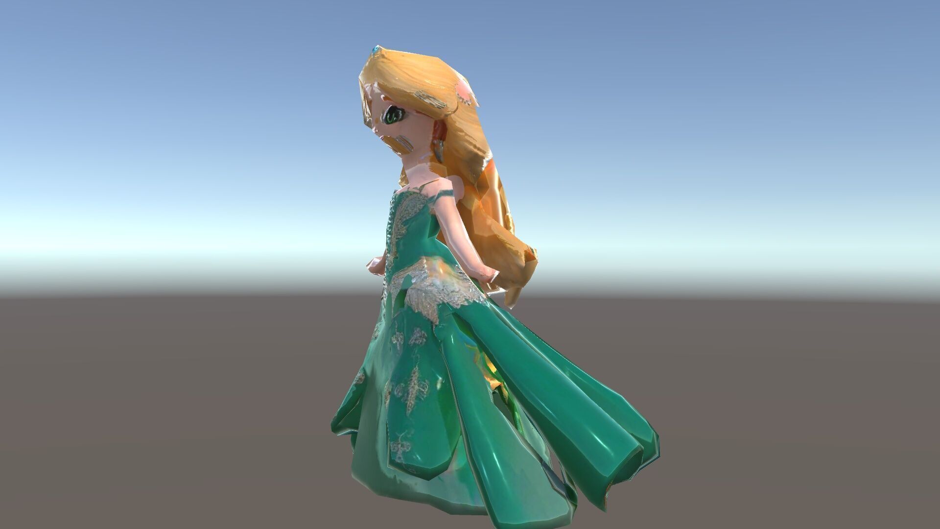 Enchanted Forest Fairy Princess Rigged and Animated Low-poly 3D model_34