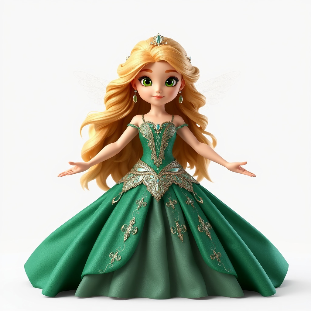 Enchanted Forest Fairy Princess Rigged and Animated Low-poly 3D model_2