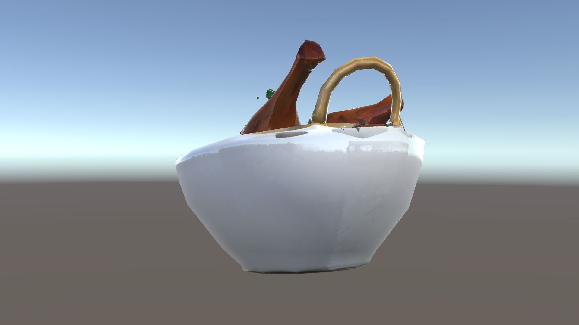 Curry Chicken and Rice Bowl D Model Pack Low-poly 3D model_34