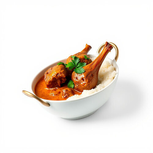 Curry Chicken and Rice Bowl D Model Pack Low-poly 3D model 2