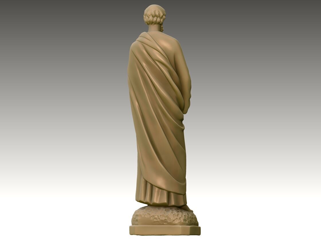 Saint Peter Catholic Statue 3D print model_3