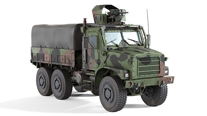 Oshkosh MTVR Amk23 Low-poly 3D model