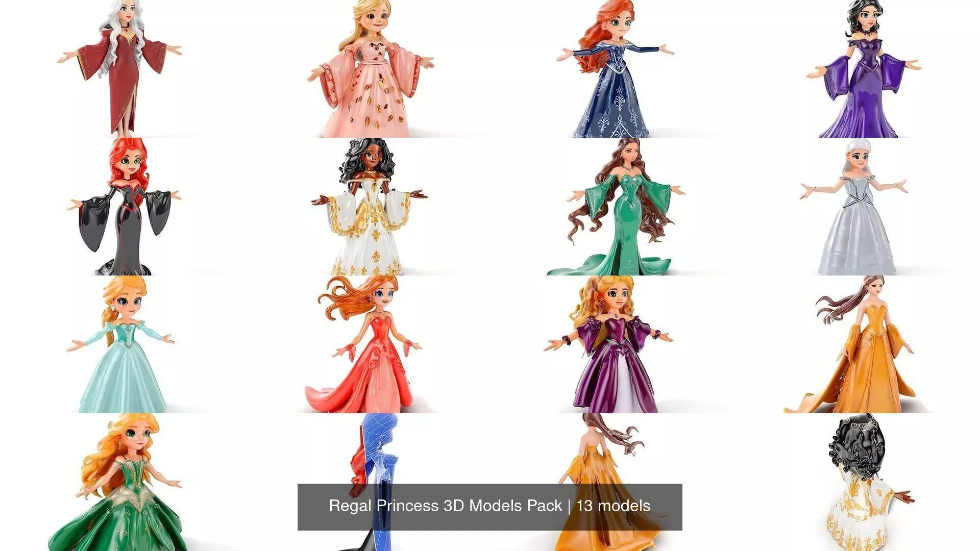 Regal Princess 3D Models Pack 3D Model Collection_0