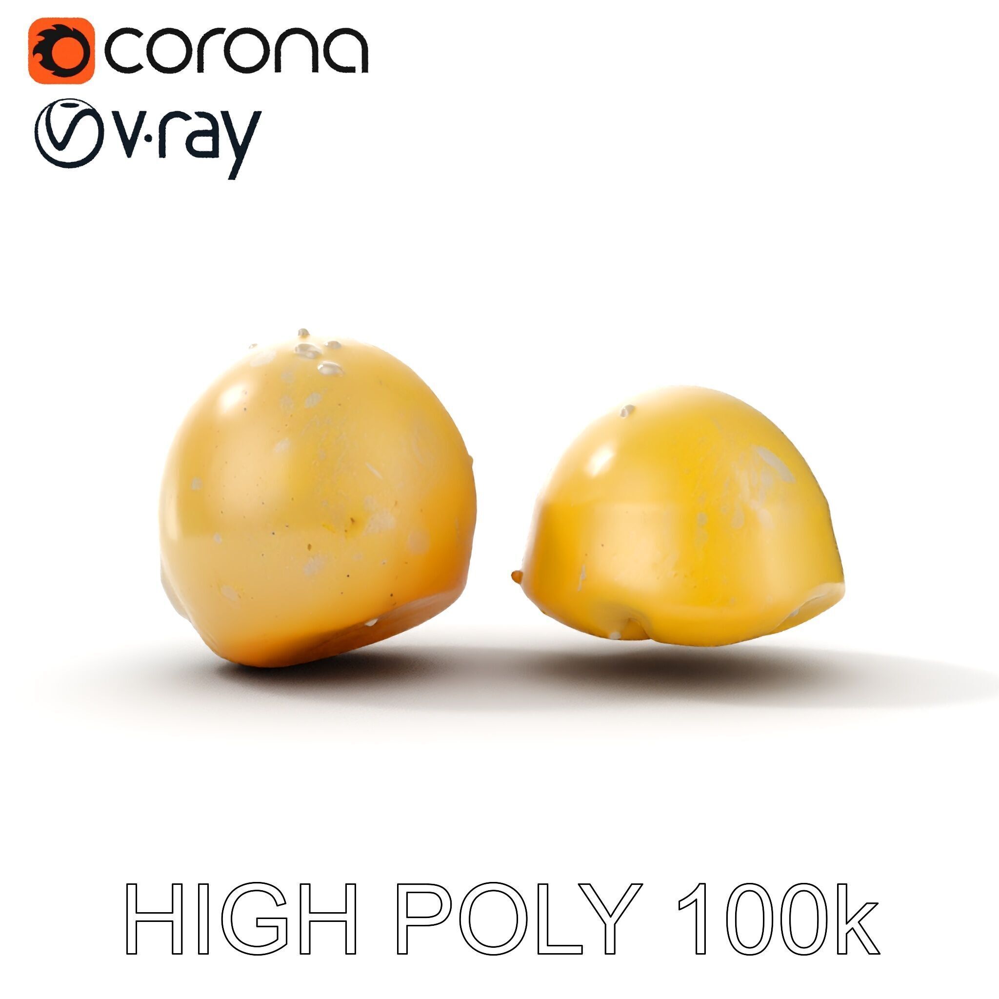 Rasgulla Sweet D Model Pack Low-poly 3D model_16