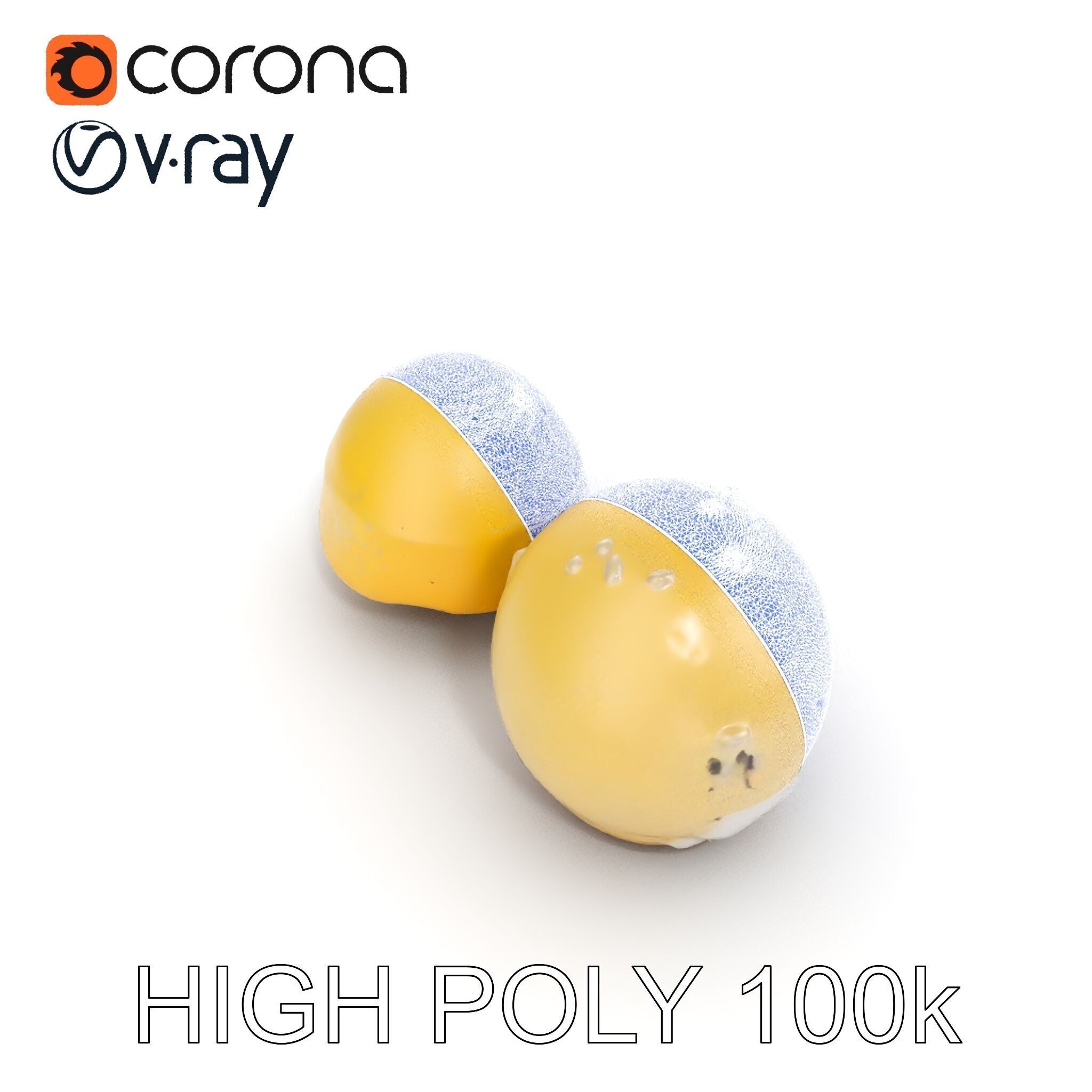 Rasgulla Sweet D Model Pack Low-poly 3D model_30
