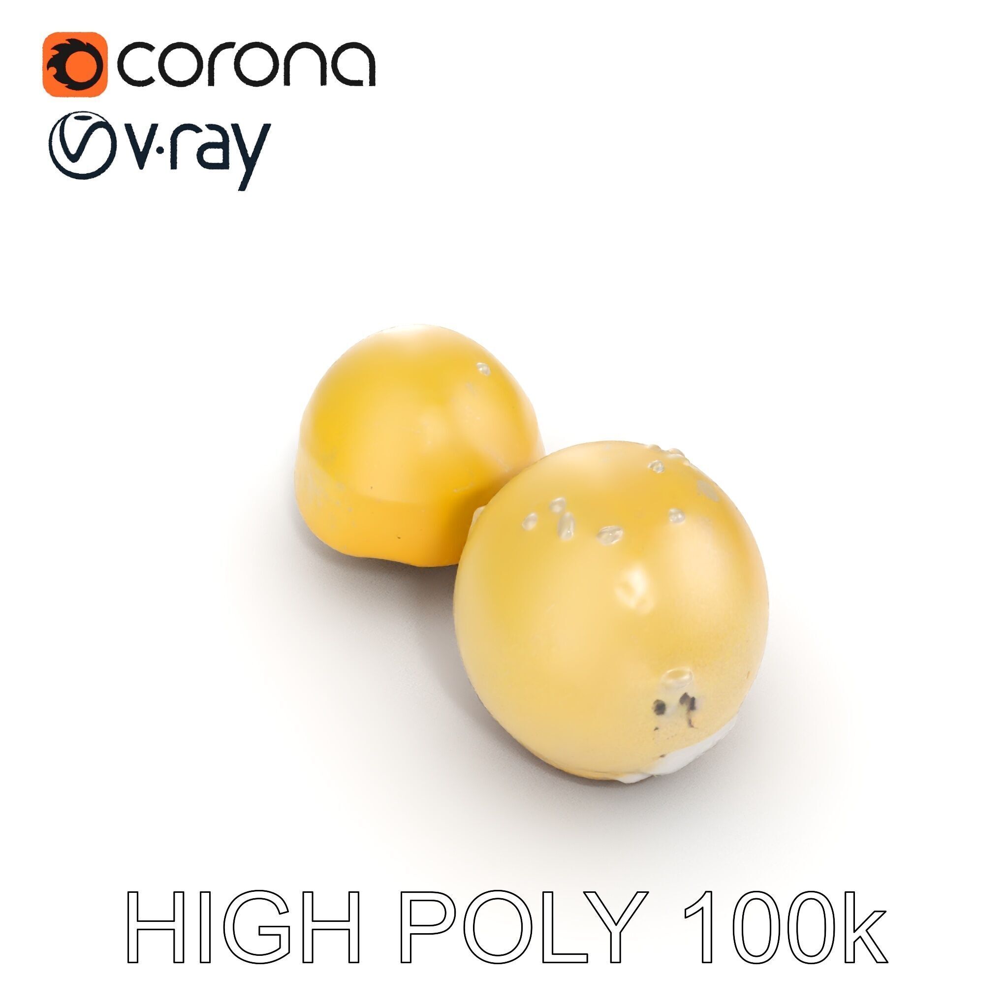 Rasgulla Sweet D Model Pack Low-poly 3D model_21
