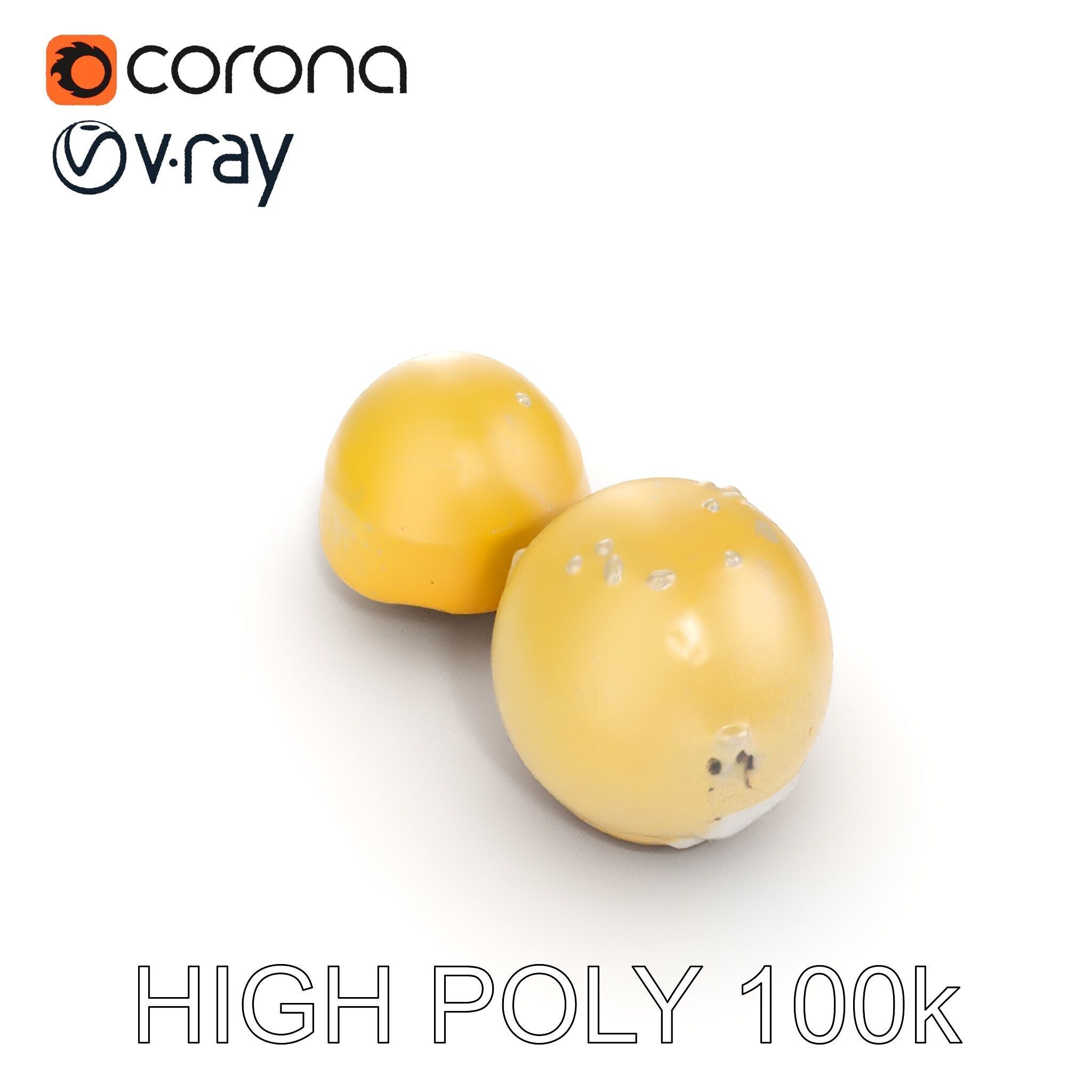 Rasgulla Sweet D Model Pack Low-poly 3D model_12