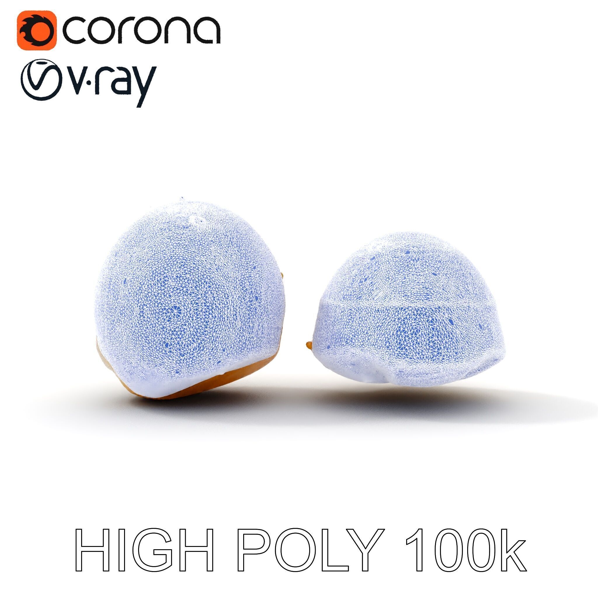 Rasgulla Sweet D Model Pack Low-poly 3D model_24