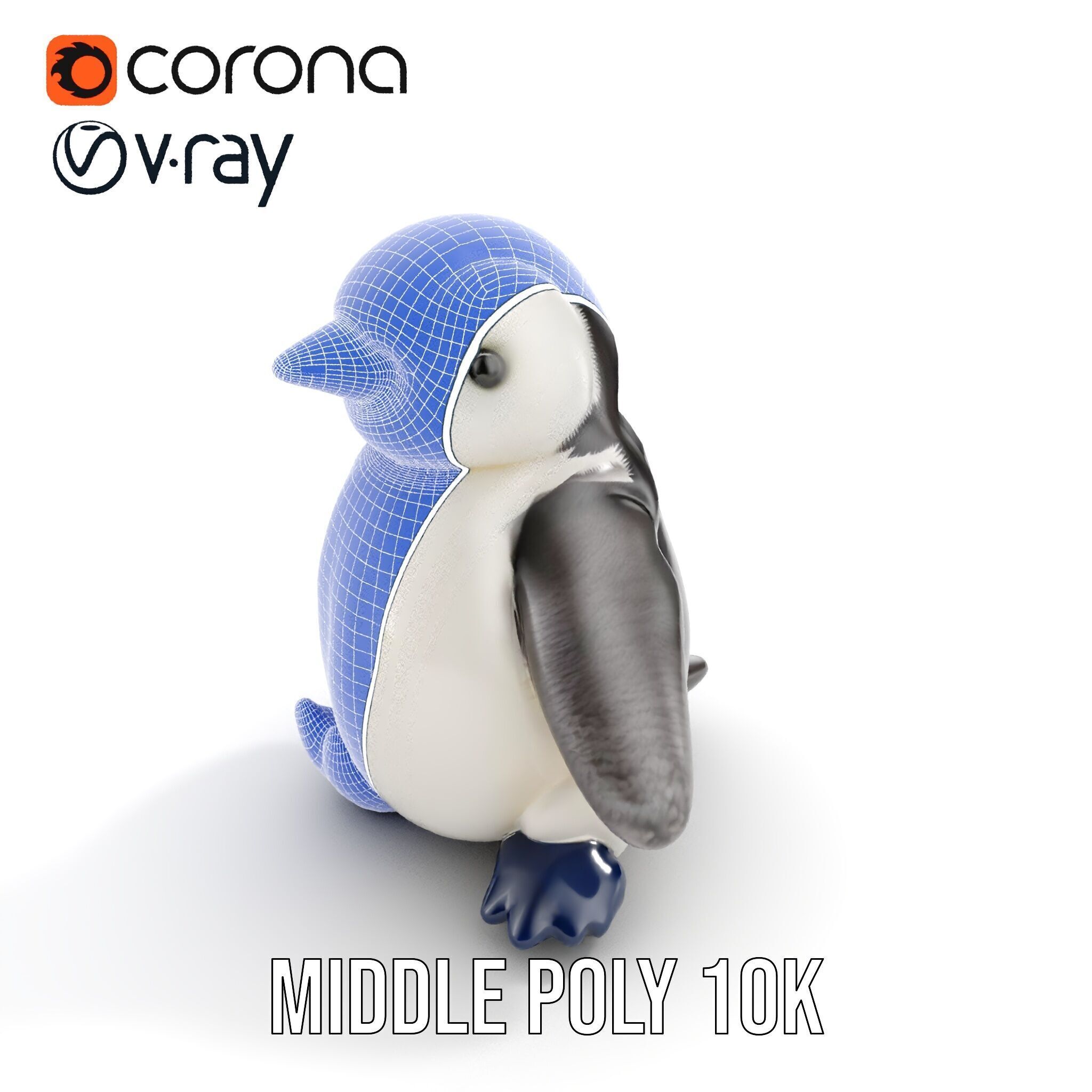 Adorable Penguin Plush Toy D Model Pack Low-poly 3D model_23