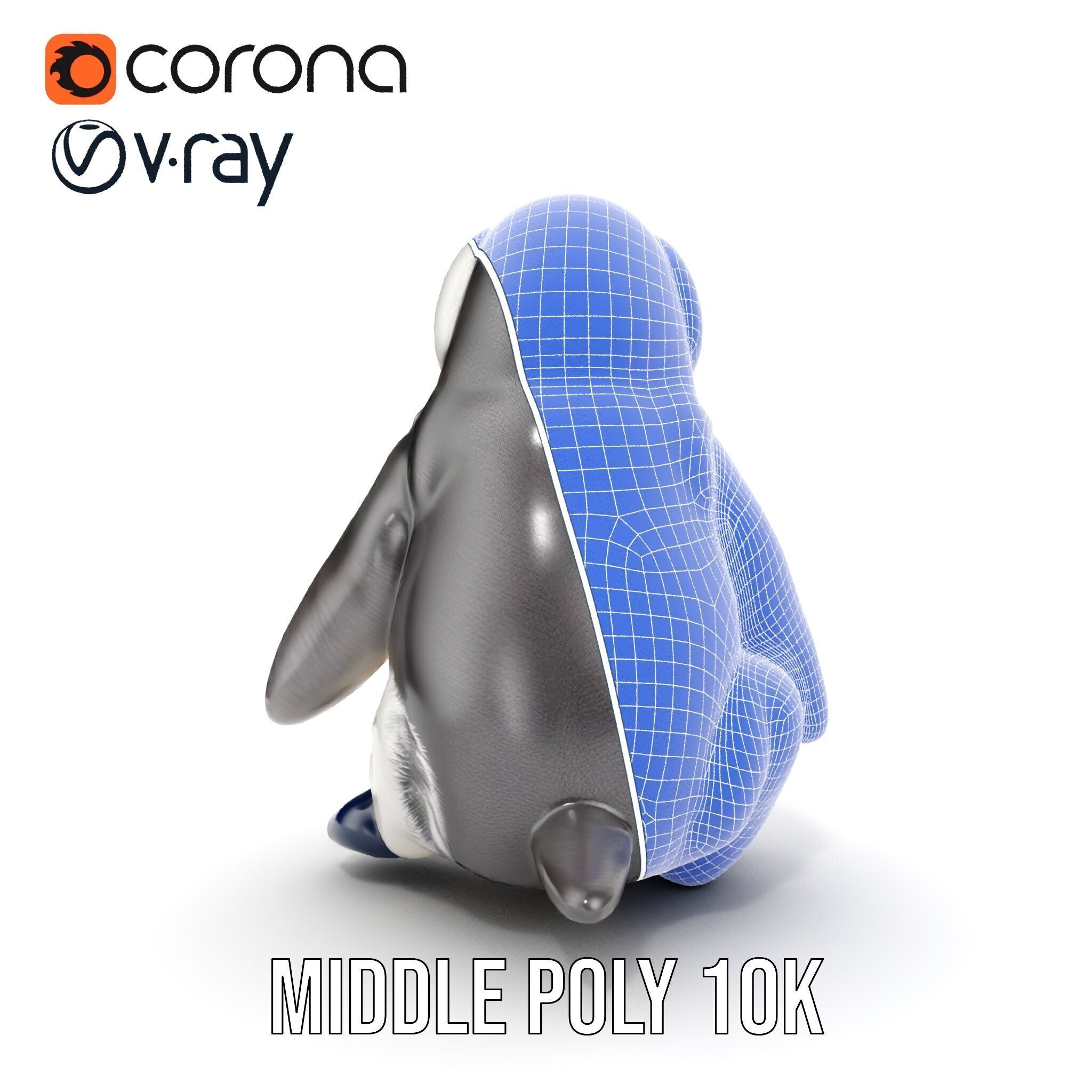 Adorable Penguin Plush Toy D Model Pack Low-poly 3D model_30