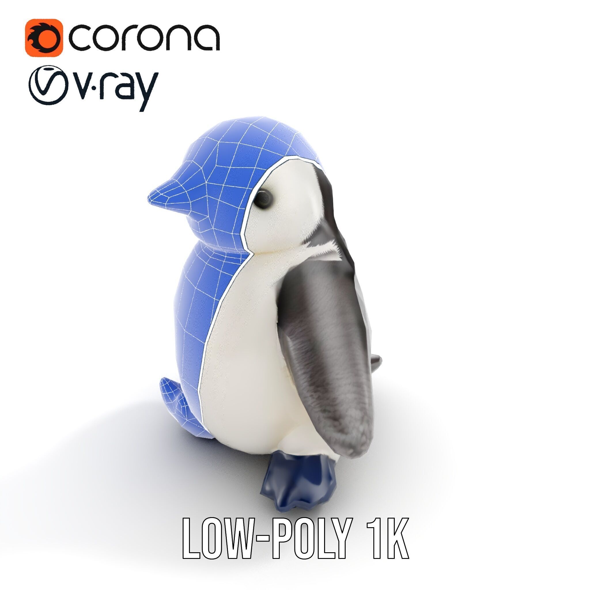 Adorable Penguin Plush Toy D Model Pack Low-poly 3D model_21