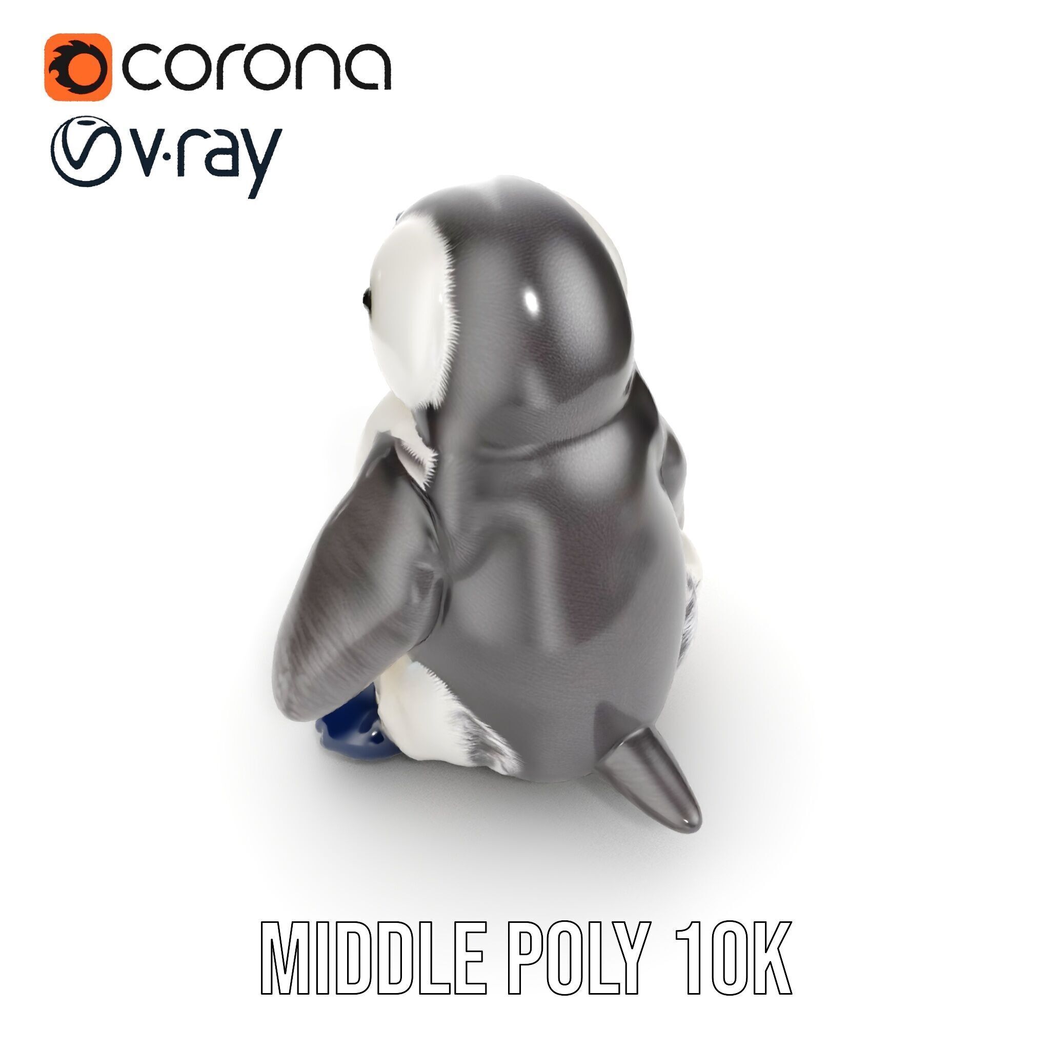 Adorable Penguin Plush Toy D Model Pack Low-poly 3D model_28
