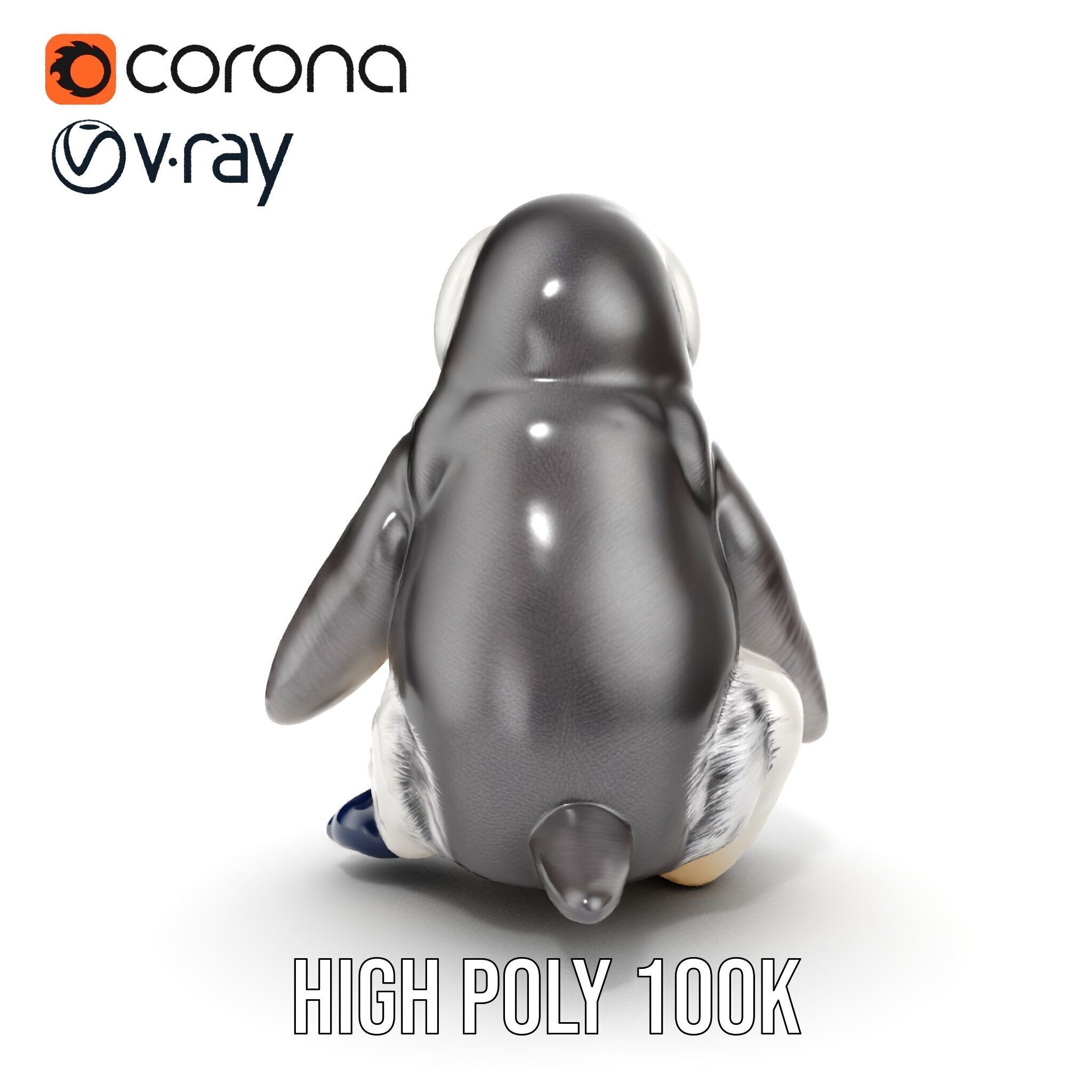 Adorable Penguin Plush Toy D Model Pack Low-poly 3D model_36