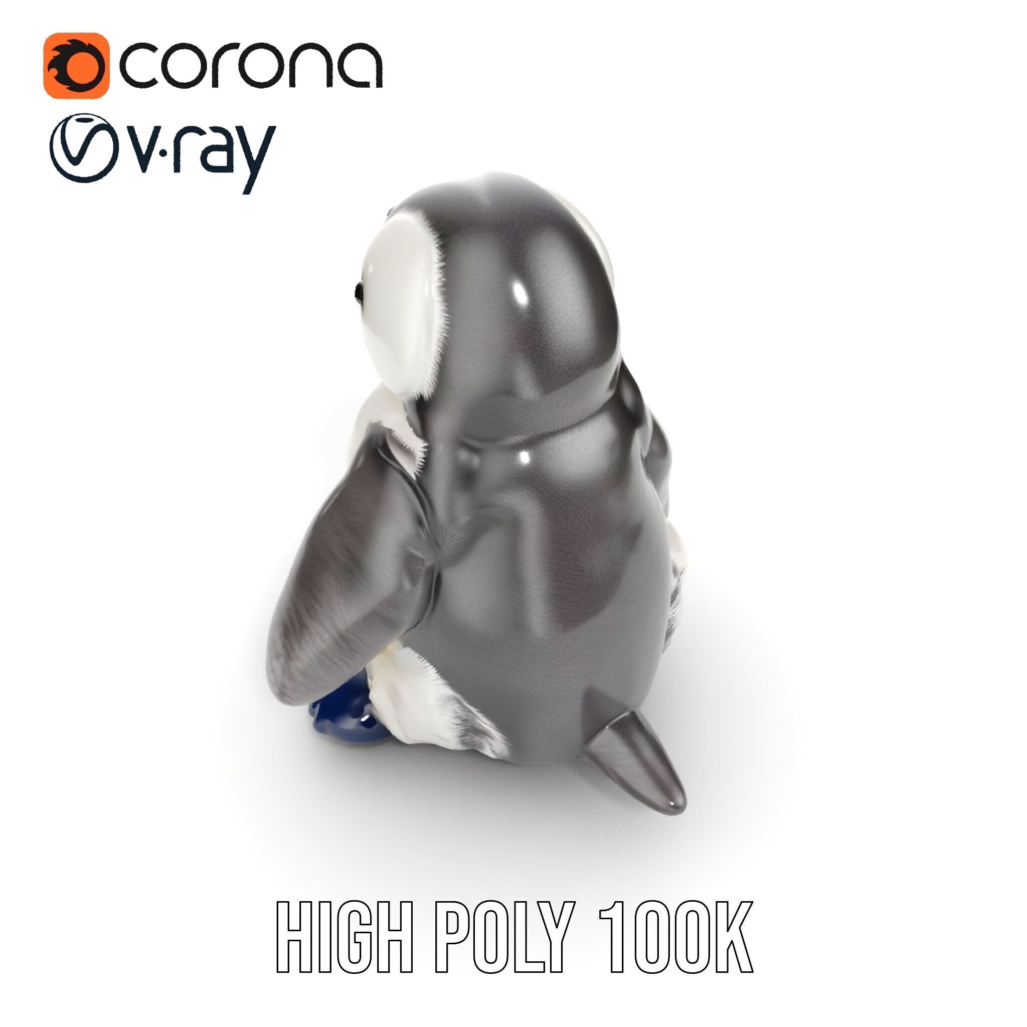 Adorable Penguin Plush Toy D Model Pack Low-poly 3D model_22