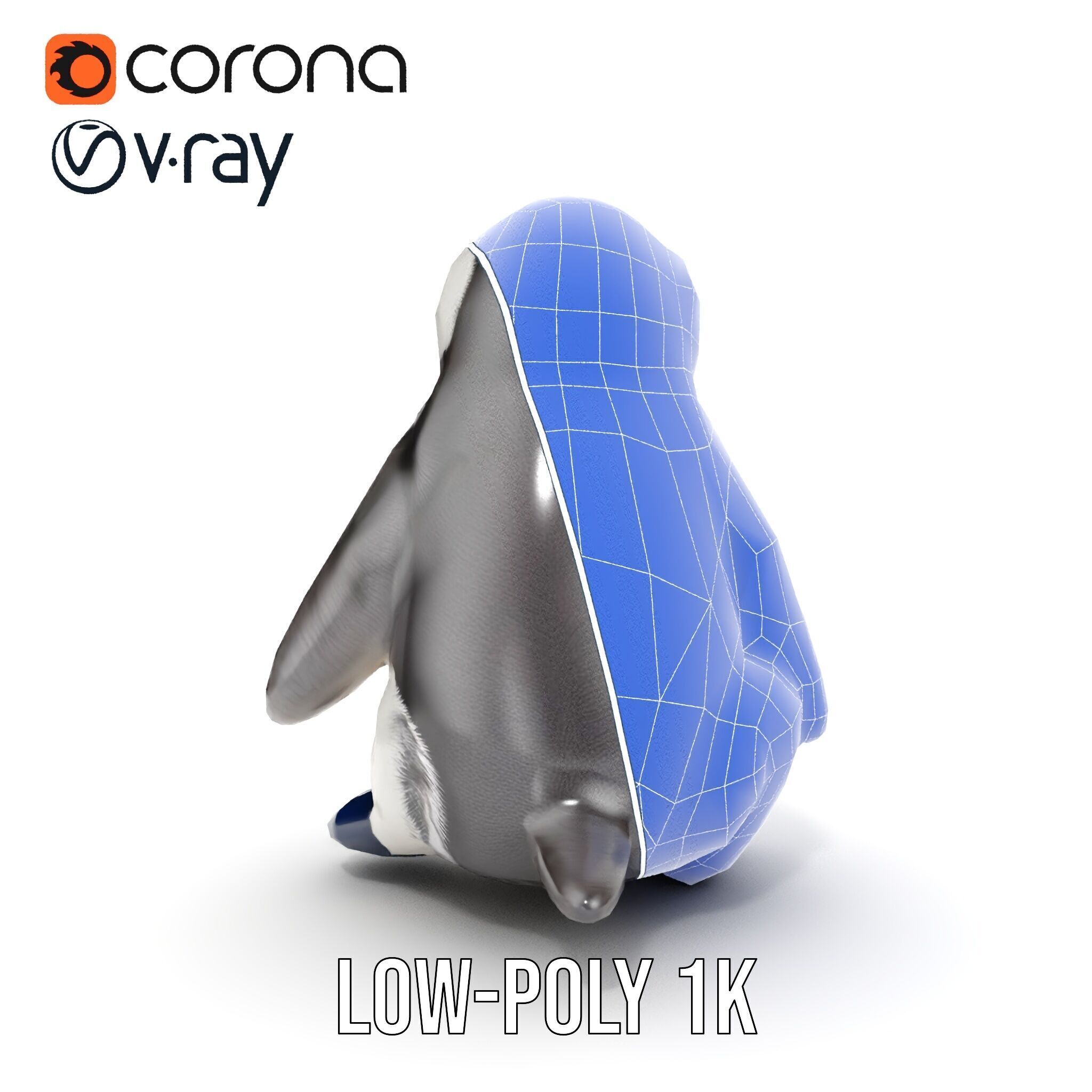 Adorable Penguin Plush Toy D Model Pack Low-poly 3D model_31