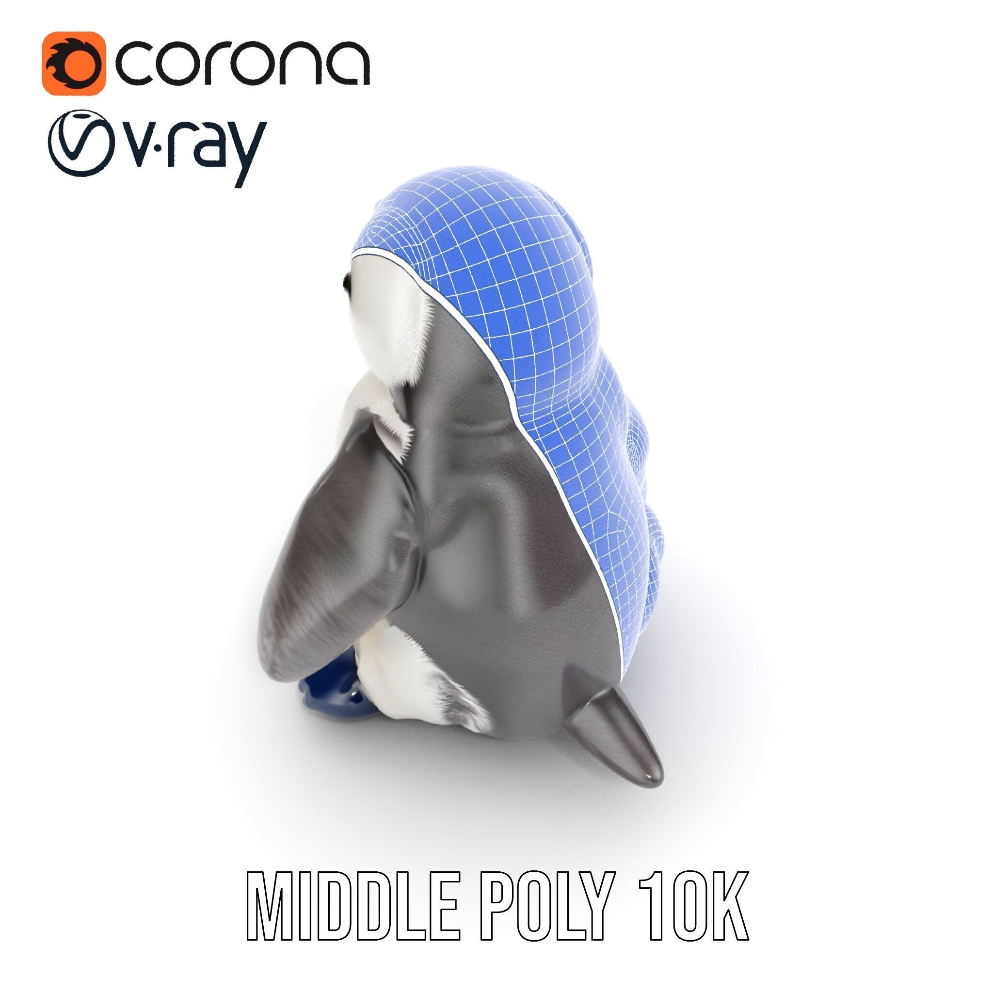 Adorable Penguin Plush Toy D Model Pack Low-poly 3D model_9