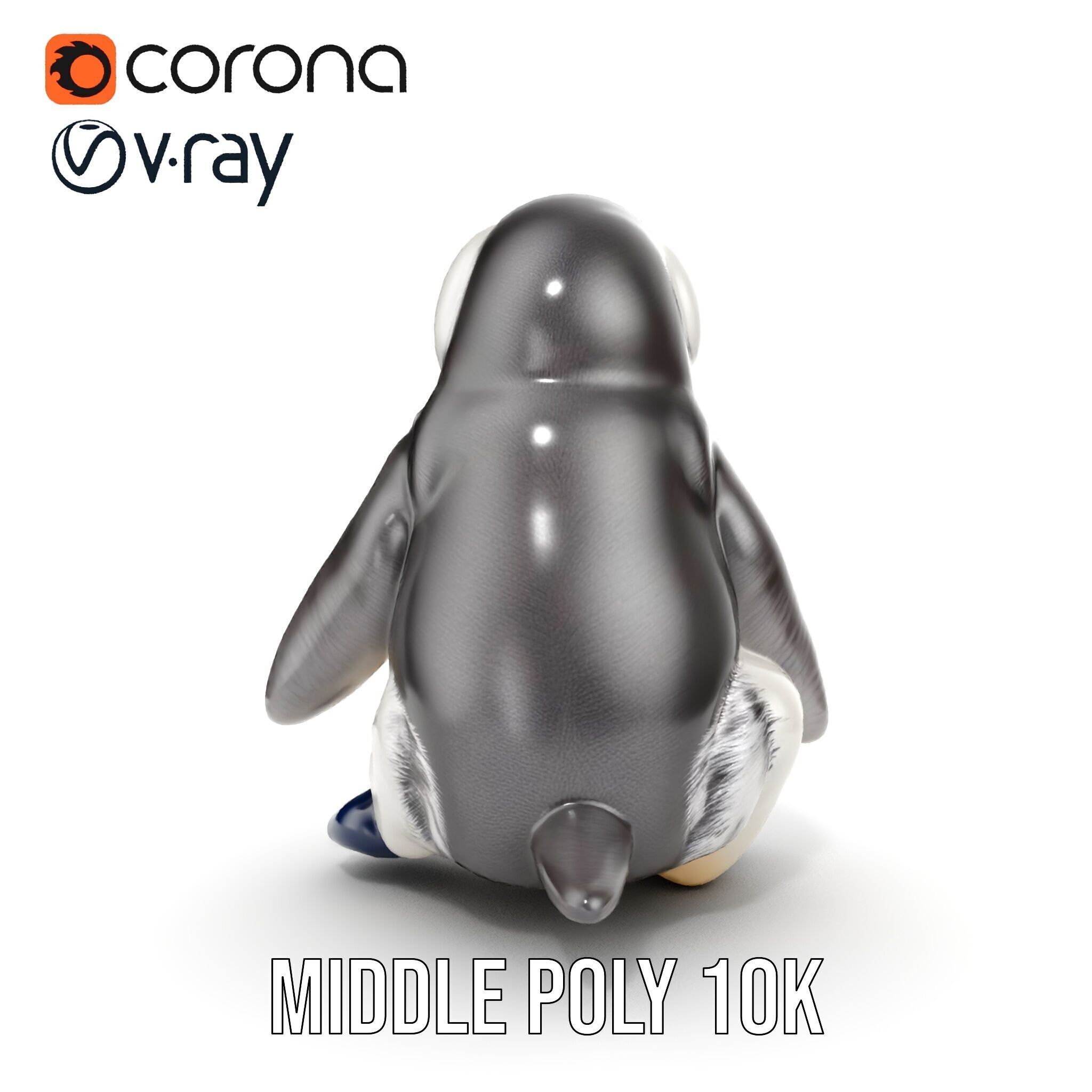 Adorable Penguin Plush Toy D Model Pack Low-poly 3D model_17