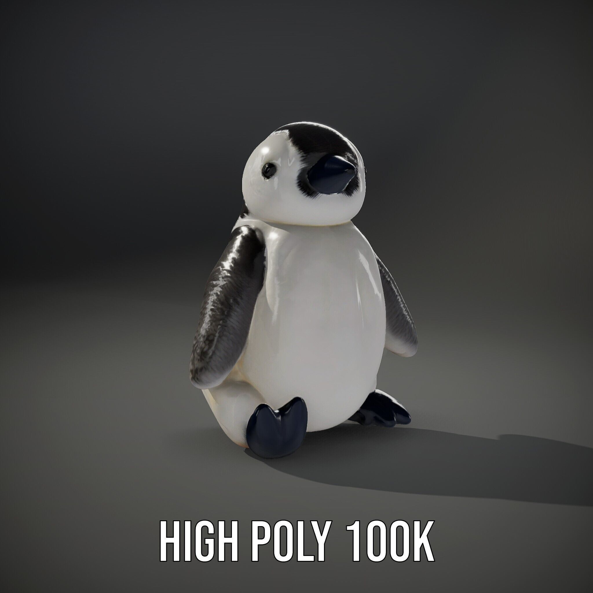Adorable Penguin Plush Toy D Model Pack Low-poly 3D model_11