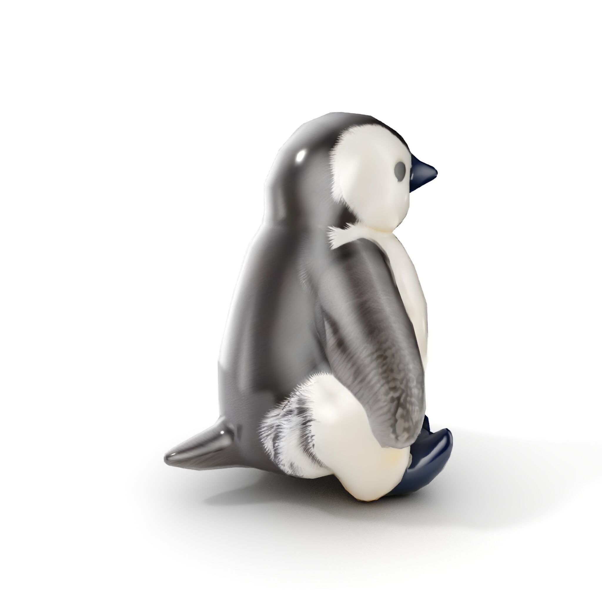 Adorable Penguin Plush Toy D Model Pack Low-poly 3D model_7