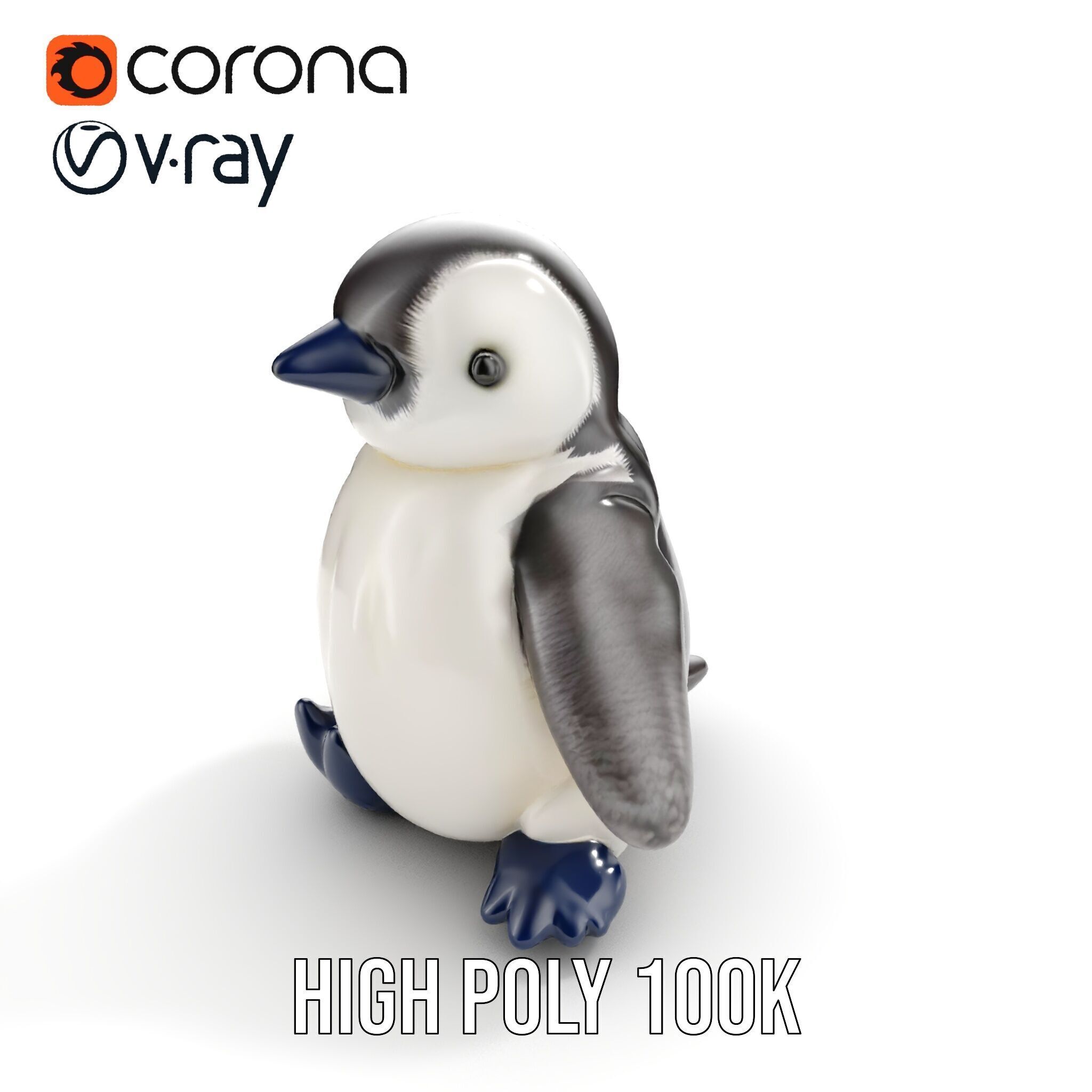 Adorable Penguin Plush Toy D Model Pack Low-poly 3D model_19