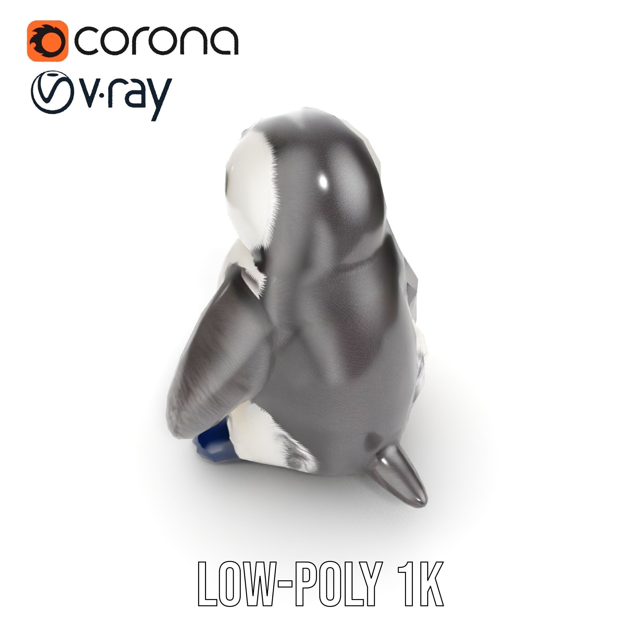 Adorable Penguin Plush Toy D Model Pack Low-poly 3D model_18