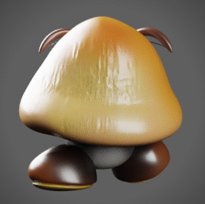 Goomba 3D Super Mario Bros Fan Art Modele Imprimable 3D print model_3