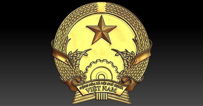 1 Vietnam national emblem CNC Relief Model 3D print model