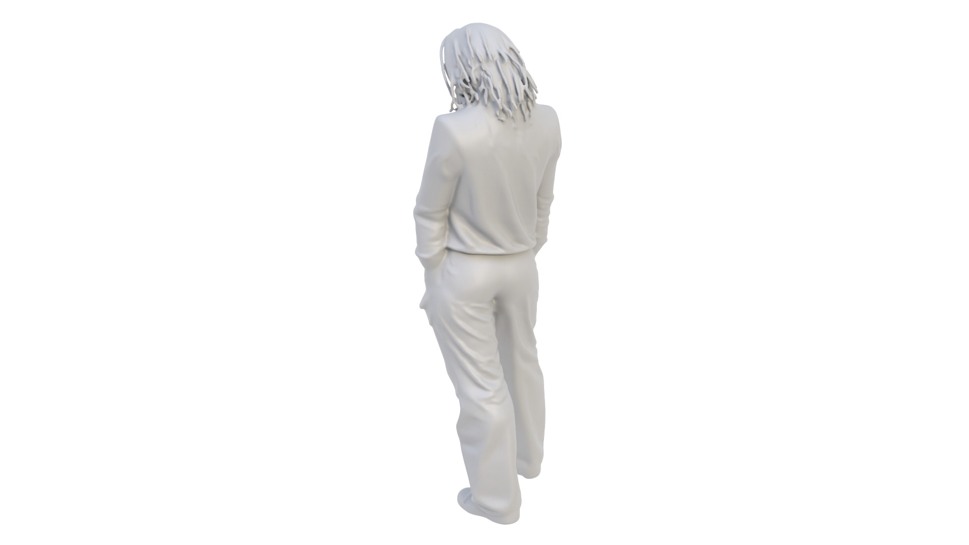 Girl character figurine 3D model_3